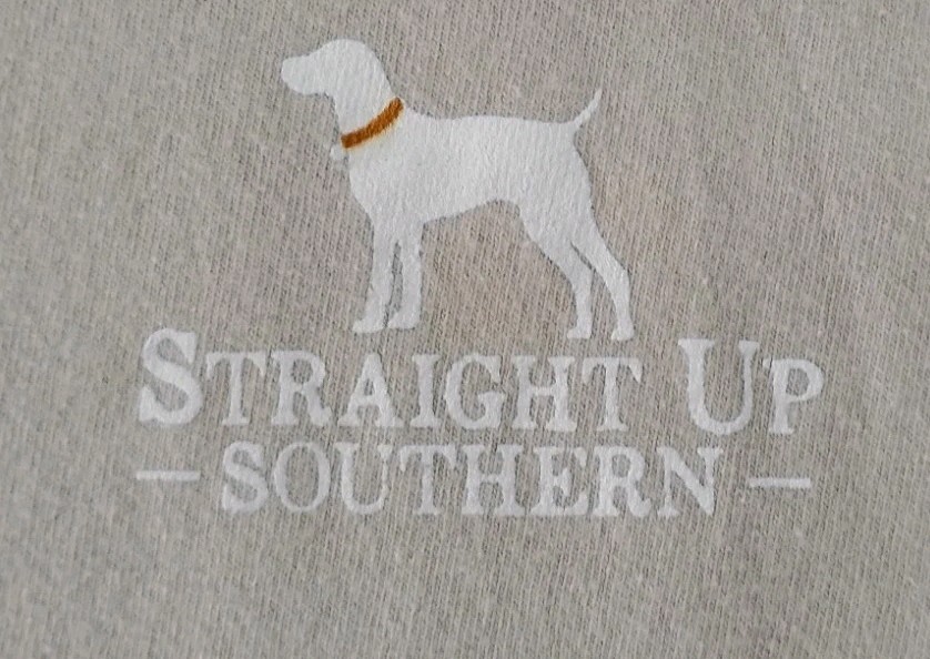 Mens Straight Up Southern Country Roads Truck T-shirt, Large Beige