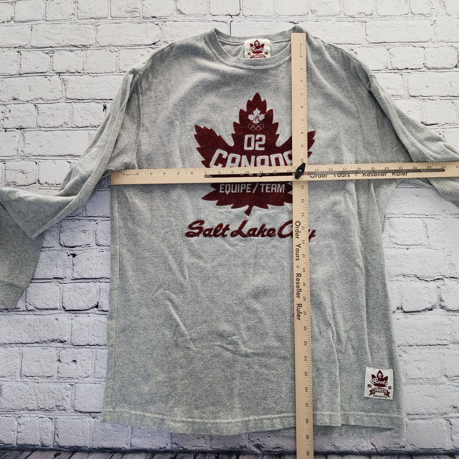 Roots Canada 2002 Salt Lake City Olympics Equipe/Team Fleece Long Sleeve Medium