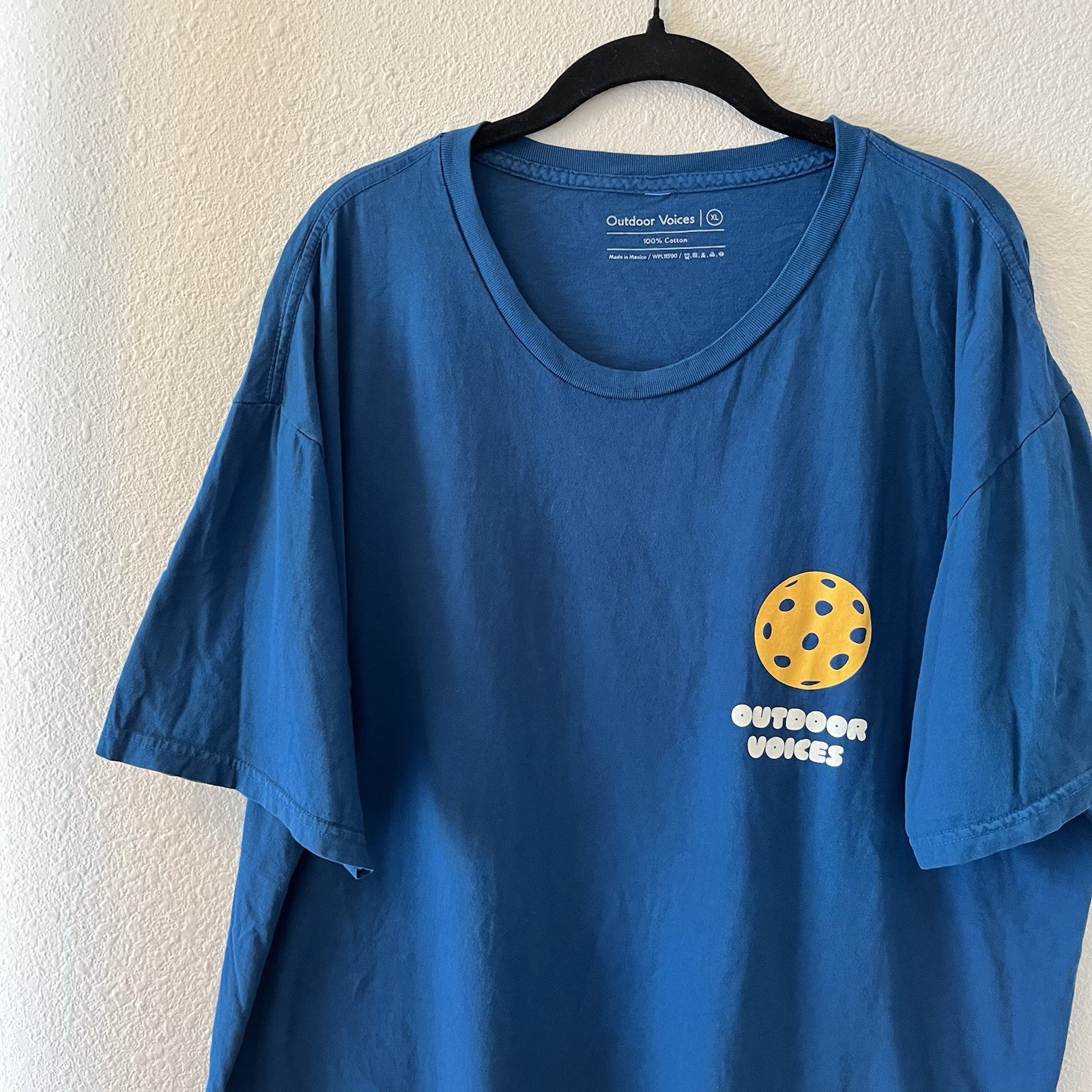Outdoor Voices T-Shirt Men’s XL Pickleball Graphic Blue Gym Workout Athletic