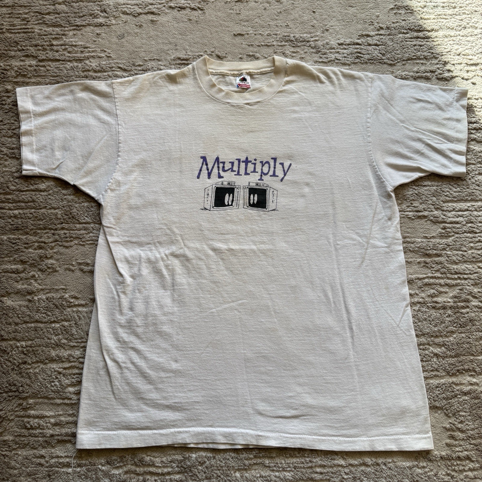 Vintage 90s Tech promo Be Fruitful Multiply Request Television TV Mens XL USA