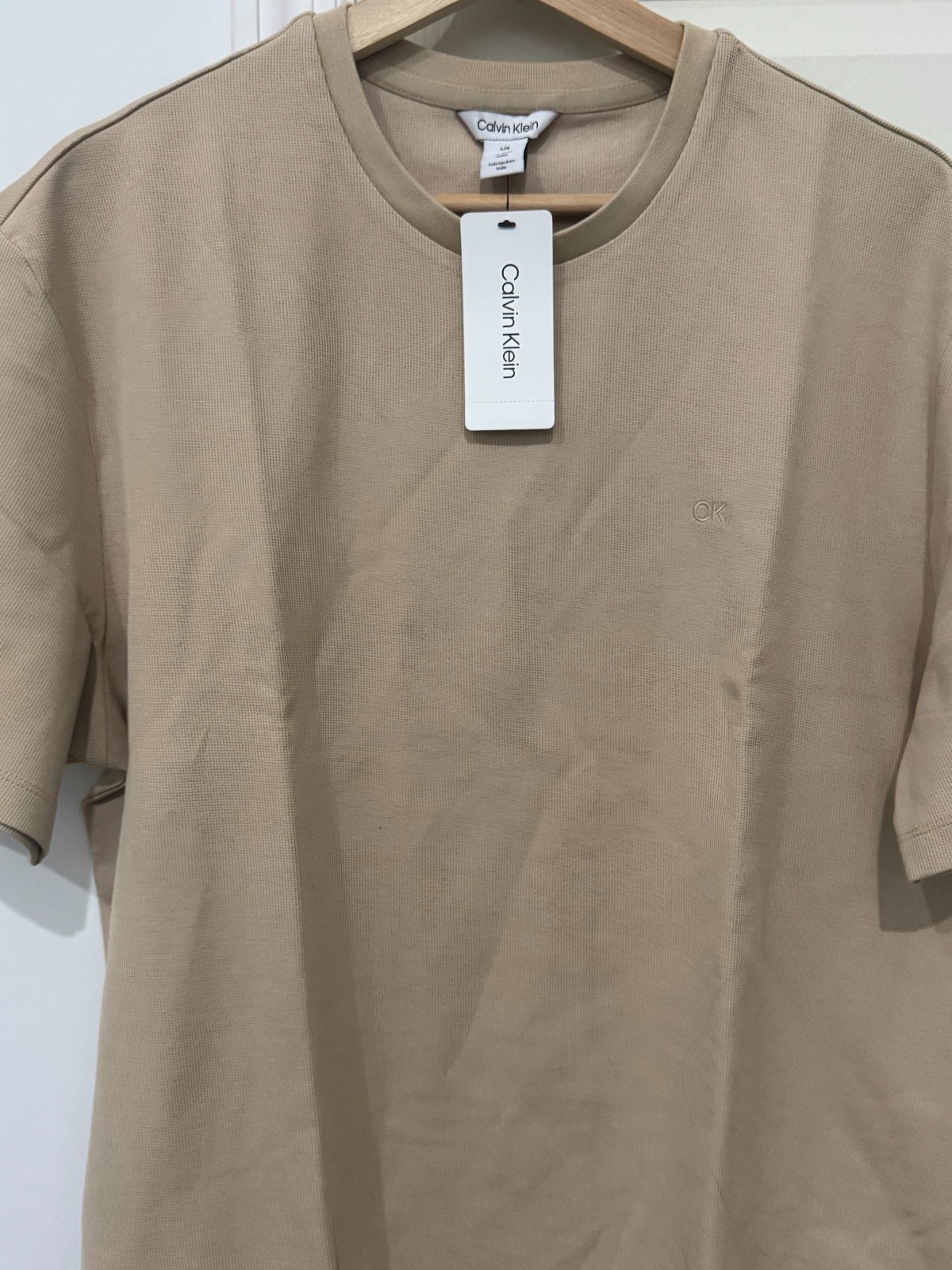 New With Tag! Calvin Klein Men’s Micro Waffle T-Shirt,Black,Blue, Tan
