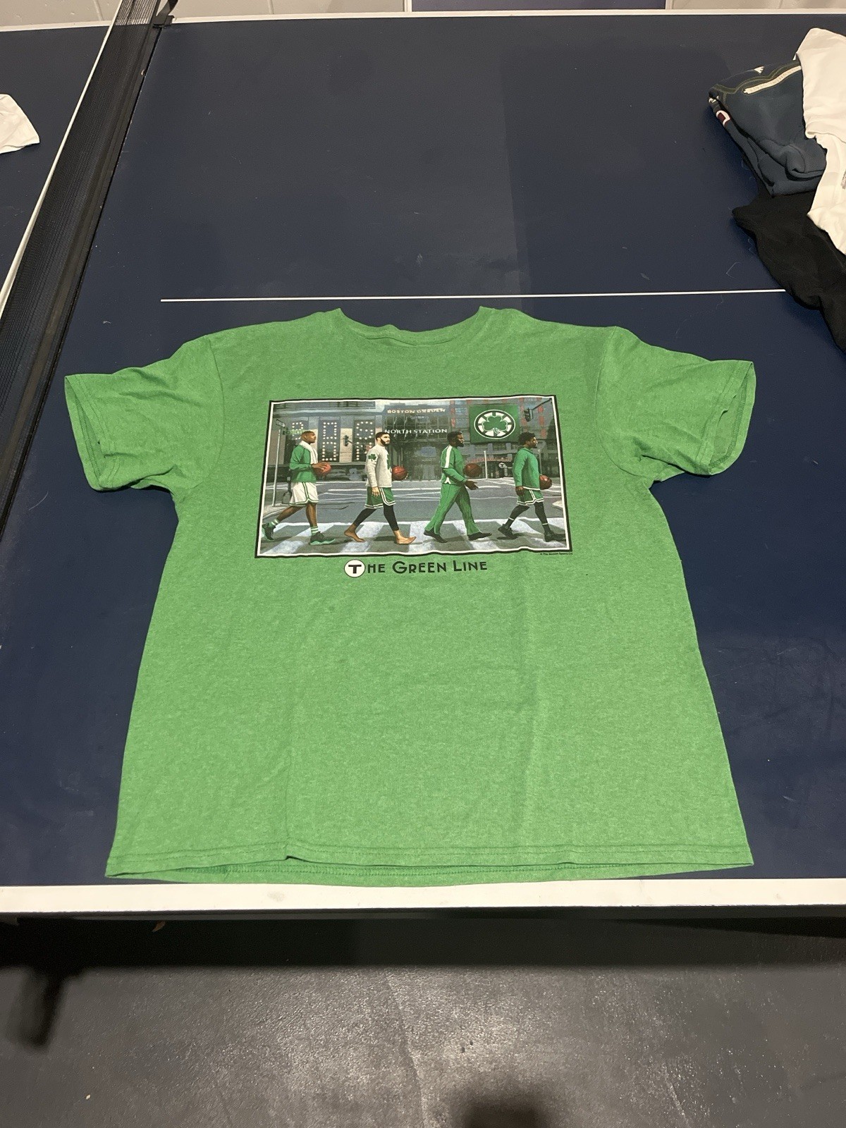 Balcony Boston Celtics The Green Line Green Graphic Tee Men’s L Crew Neck