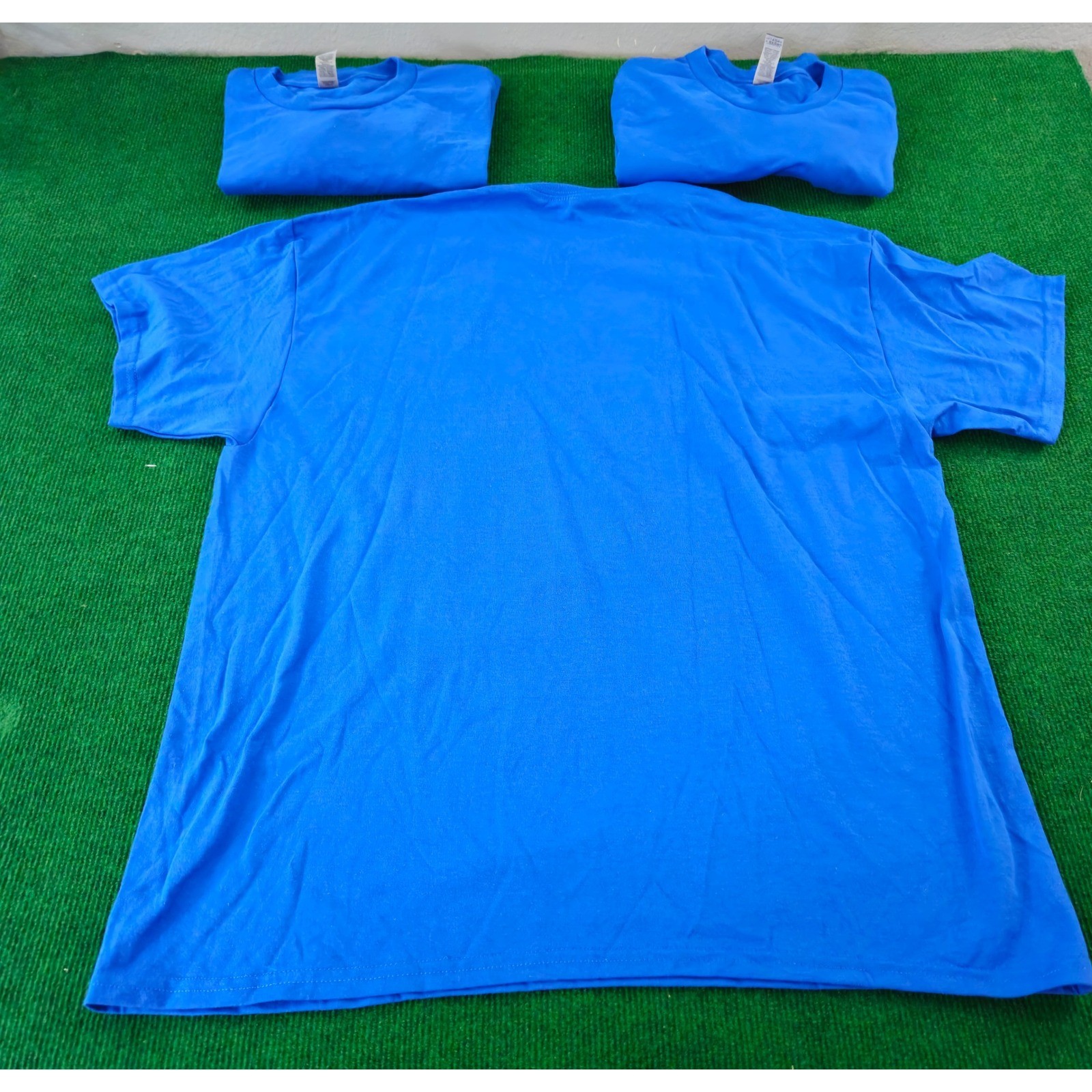 Loy of 3 Gildan DryBlend Royal Blue T Shirt Tee XL Blend Short Sleeve