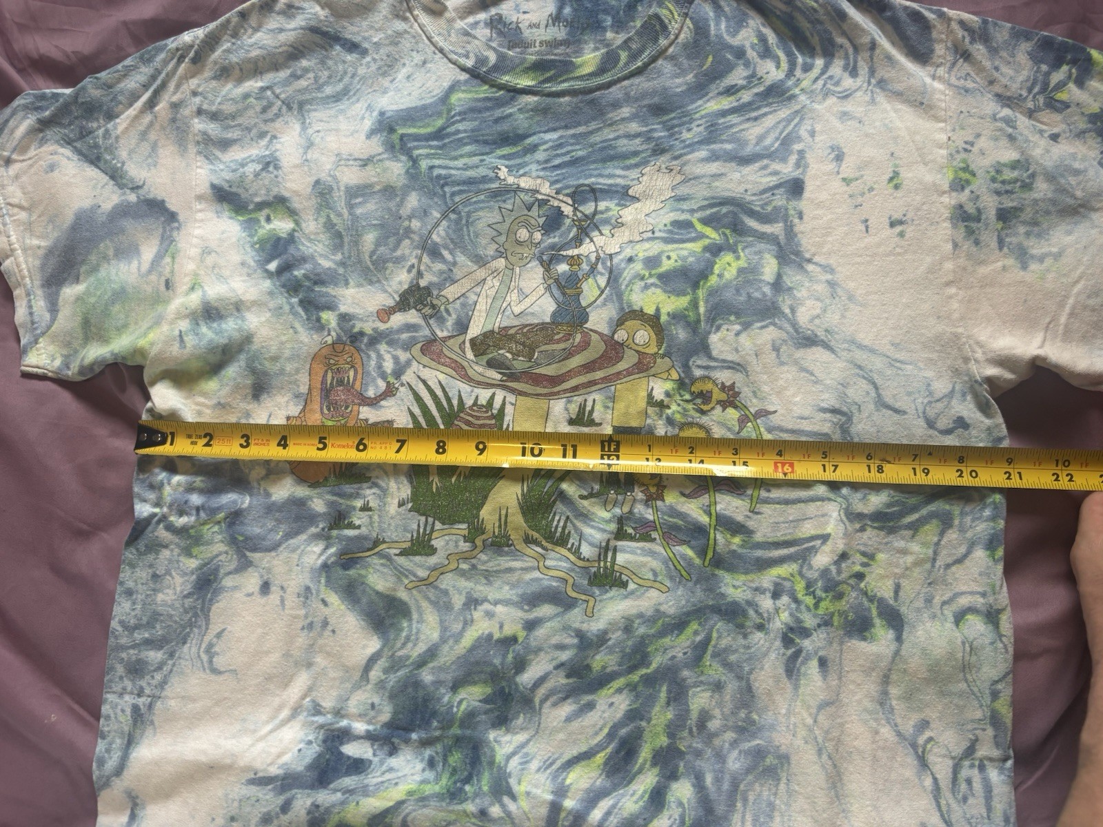 Ripple Junction Rick And Morty Adult Swim 2017 Shirt Size Large Tee Tie Dye