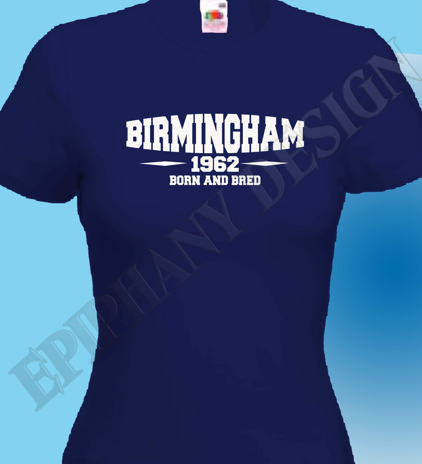 Birmingham Born And Bred Mens Ladies T-Shirt Add Year Of Your Choice Great Gift