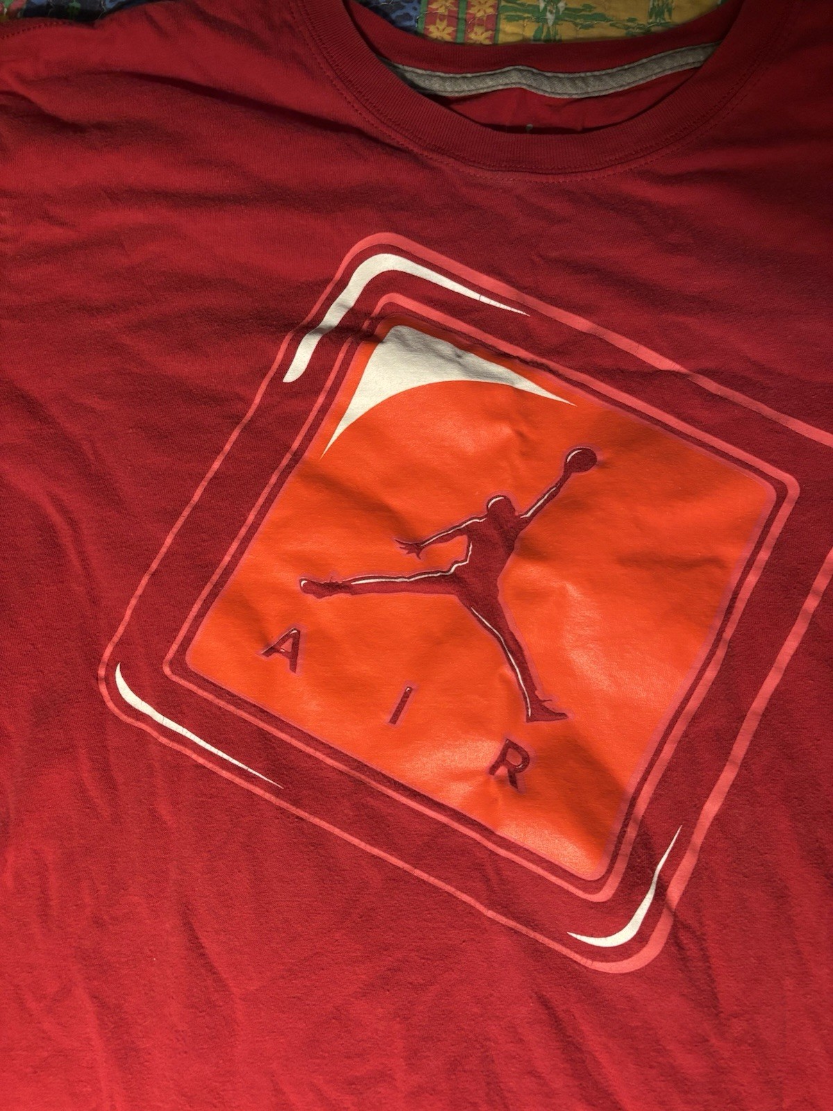 Jordan Air Jordan Men’s Red Graphic Logo Crew Neck Short Sleeve T-Shirt L