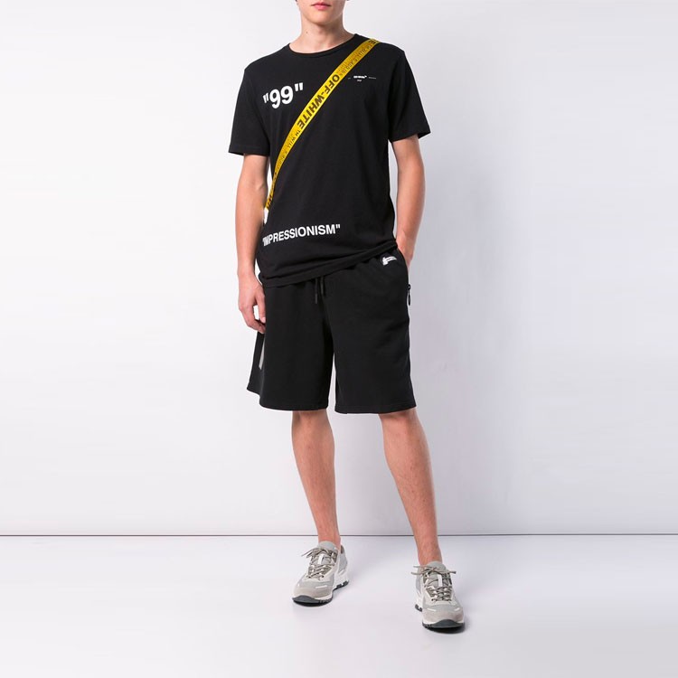 Off-White Ice Man Digital Letter Print Short Sleeve T-Shirt