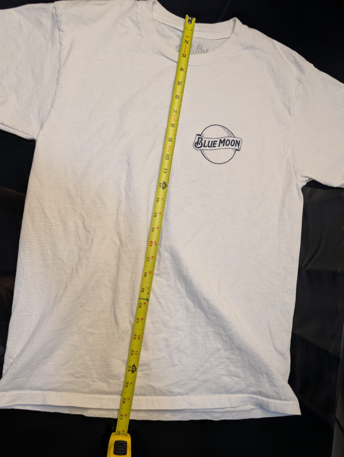 Tee Luv Blue Moon T-Shirt Men’s Size M White Draft Beer Graphic Logo Tee