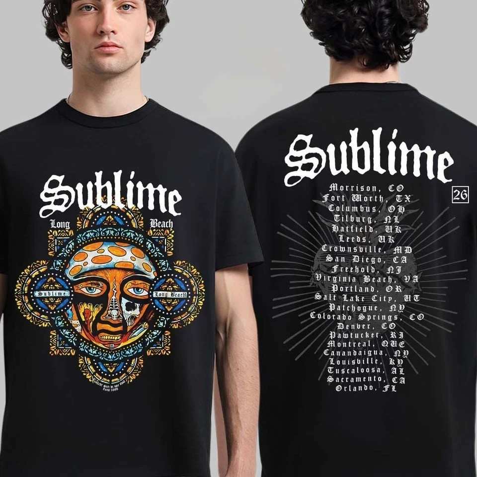 SALE! Sub lime World To,ur 2026 Shirt Double Sided City List Tee Unisex Tee Ful