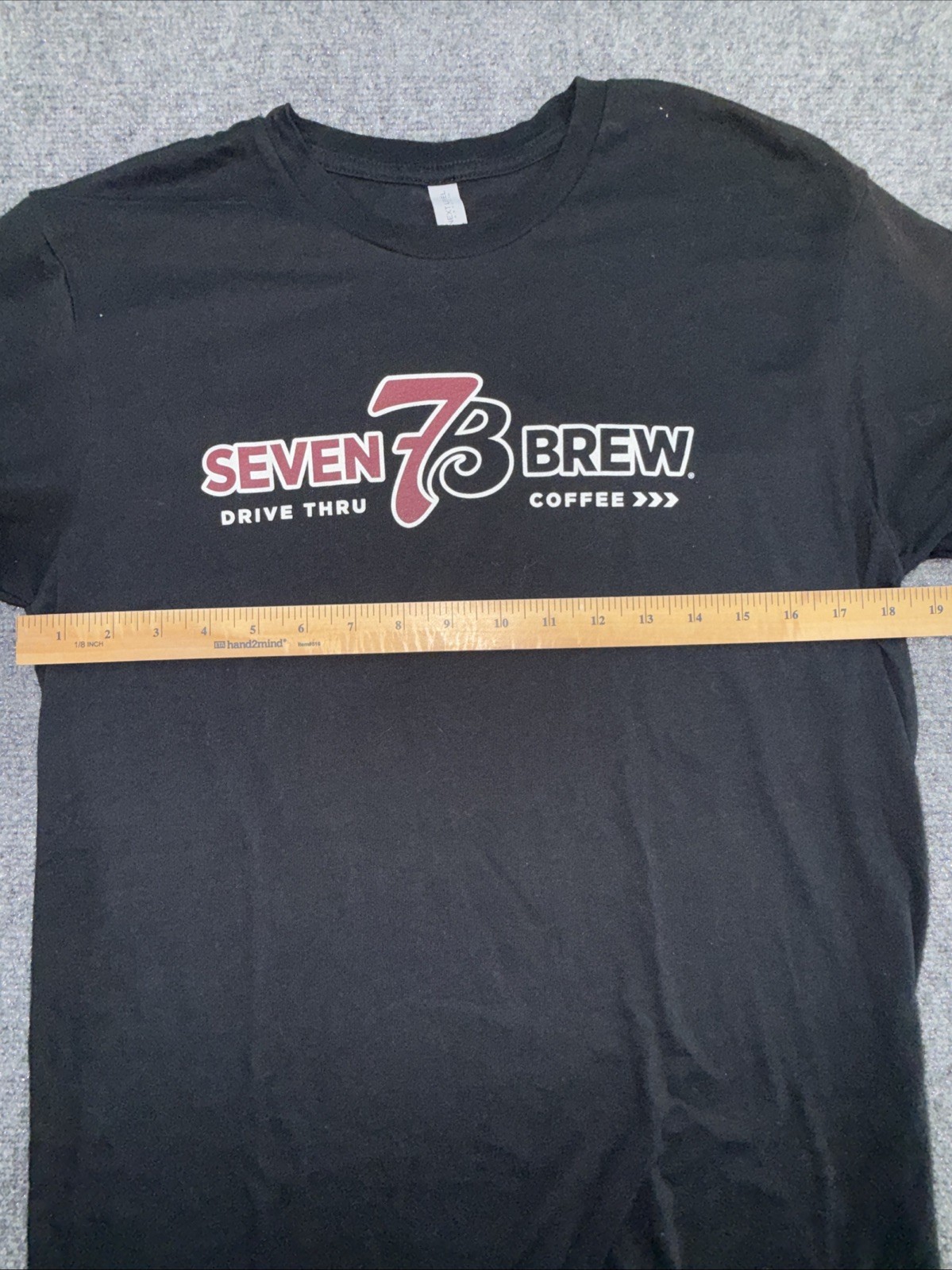 7 Brew Drive Thru Coffee Black Mens Shirt Tee Size Medium