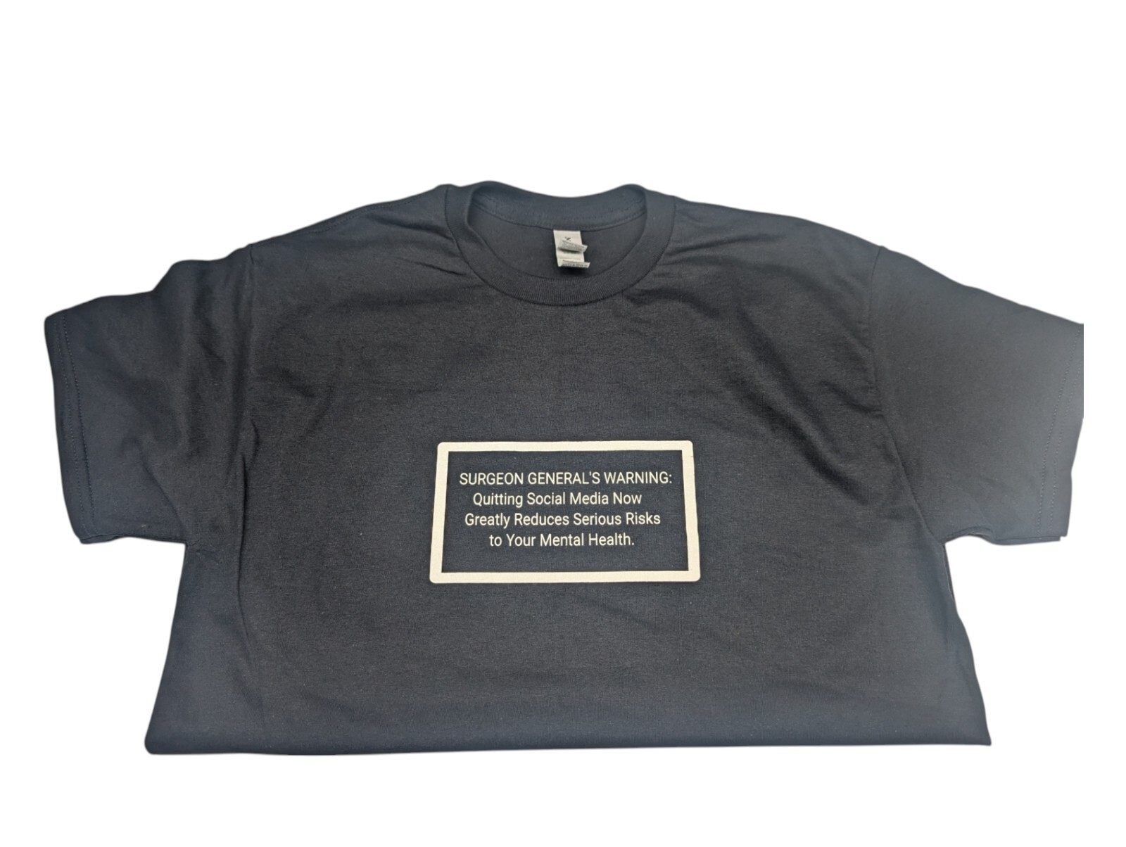 Anti Social Media T Shirt Surgeon General Warning Gildan Medium Tee- Silkscreen