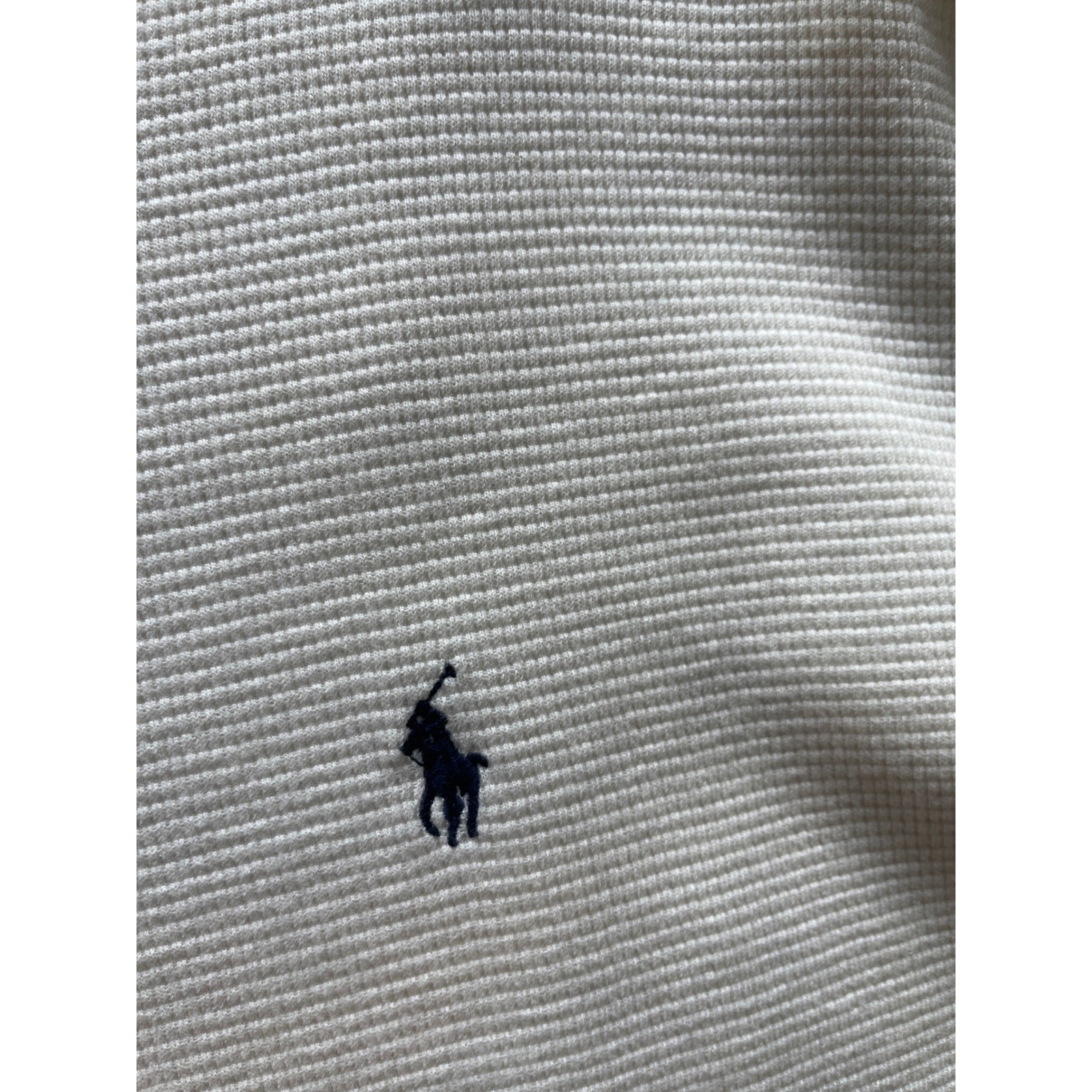 Polo Ralph Lauren Mens 2XLT White Waffle Knit Thermal Long Sleeve Shirt Tall