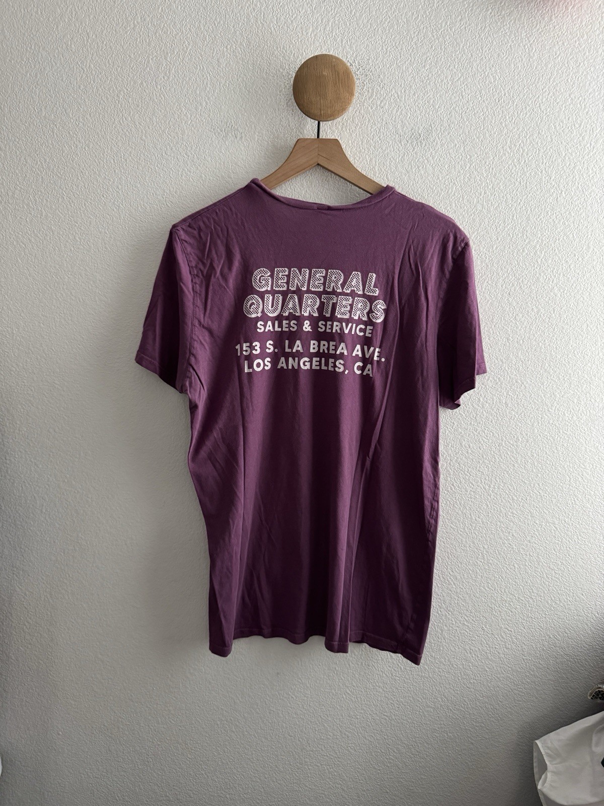 General Quarters Los Angeles Purple Graphic Tshirt Size Large