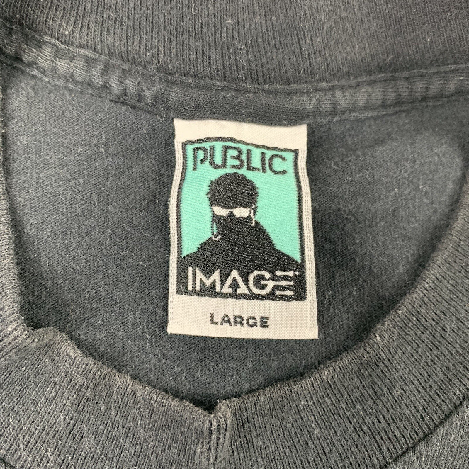 VTG 90s Public Image Surf Street Wear T-Shirt Mens Large Skate Single Stitch