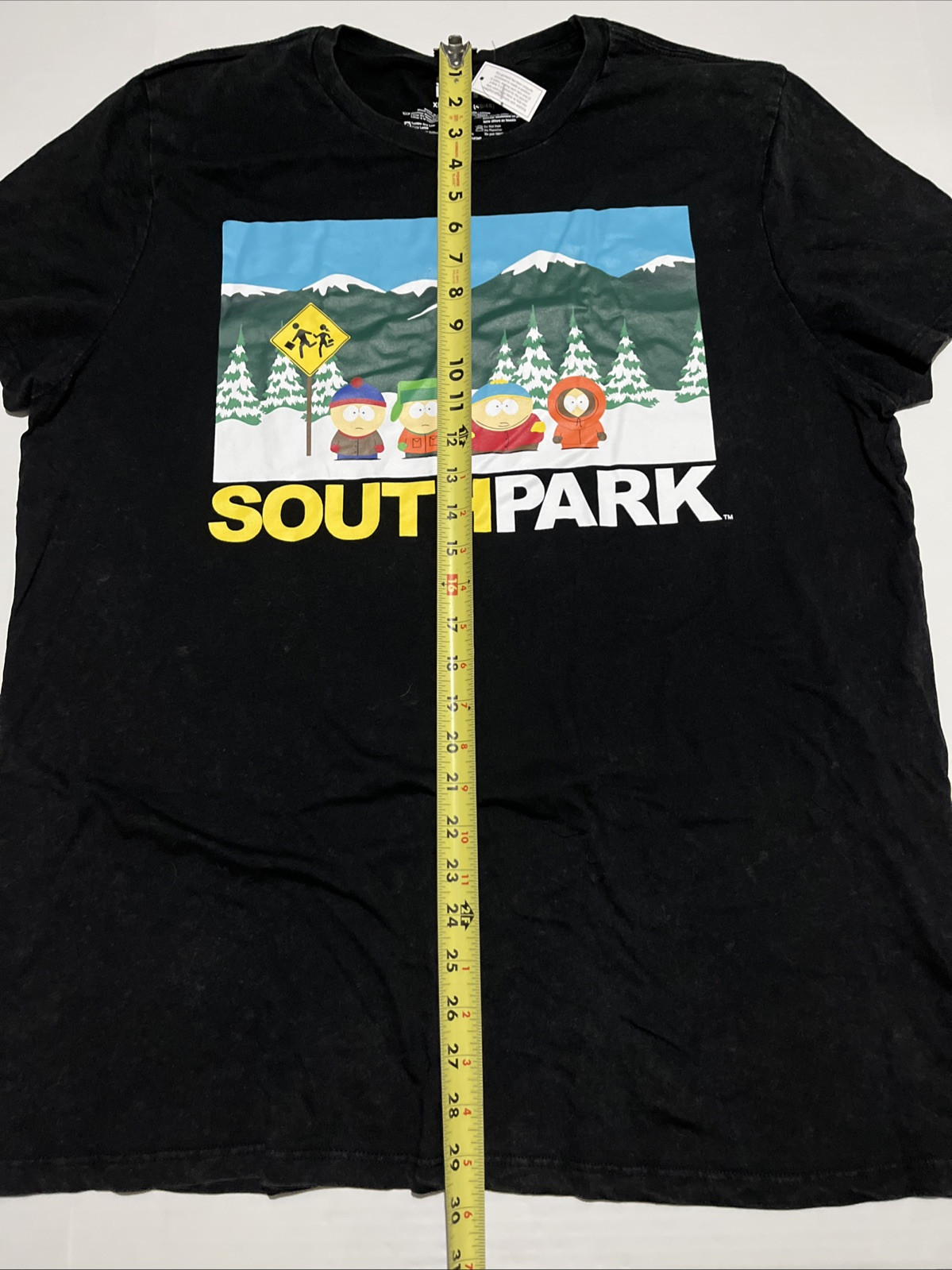 South Park Shirt Heather Black Cotton Blend Boxes Size XL