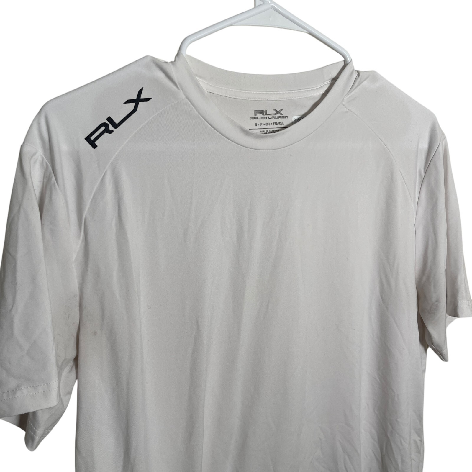 RLX Ralph Lauren Shirt Men’s Small White Athletic Performance Solid Active Top