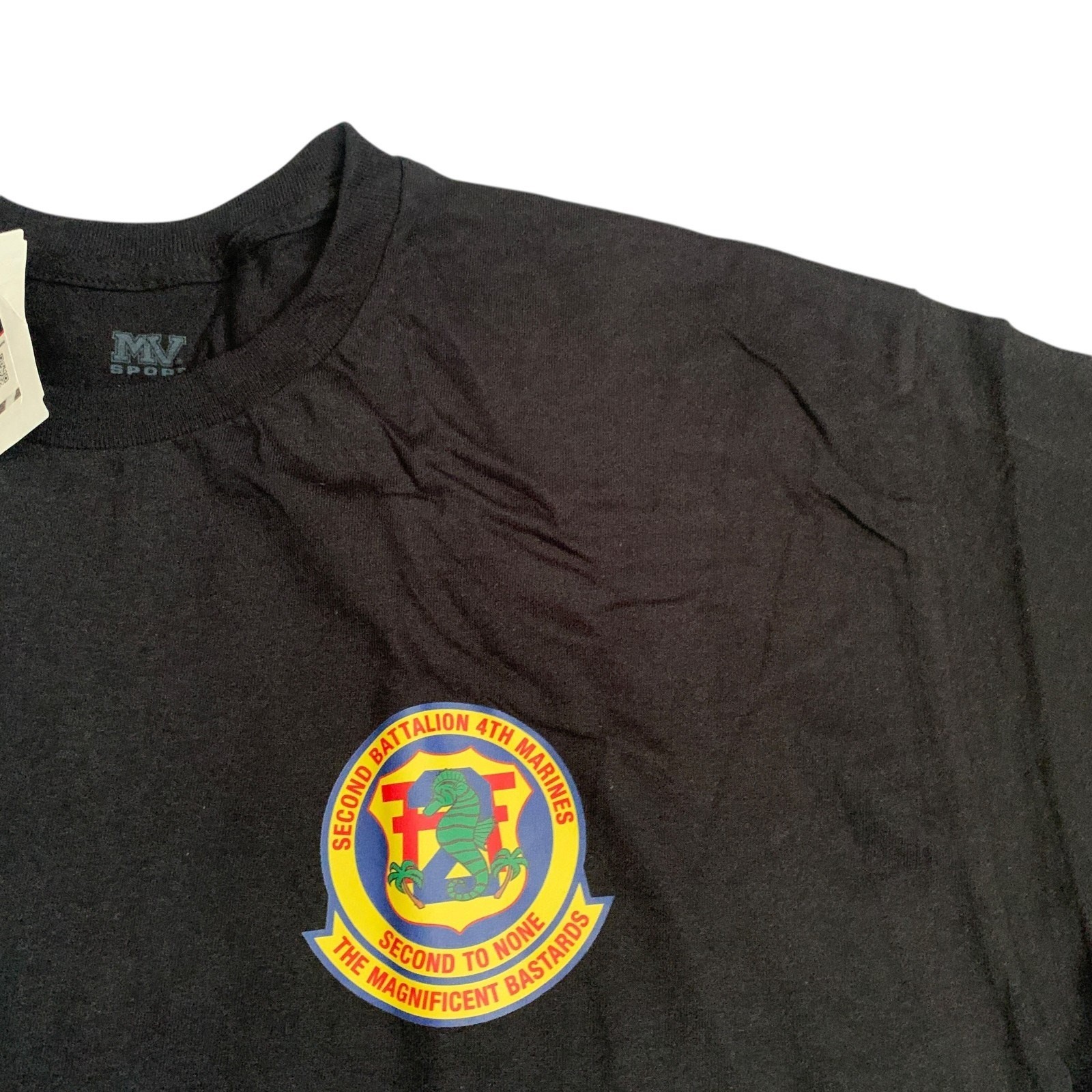 USMC Men’s Size M 2nd Battalion 4Th Marines Short Sleeve Black T-Shirt Brand New