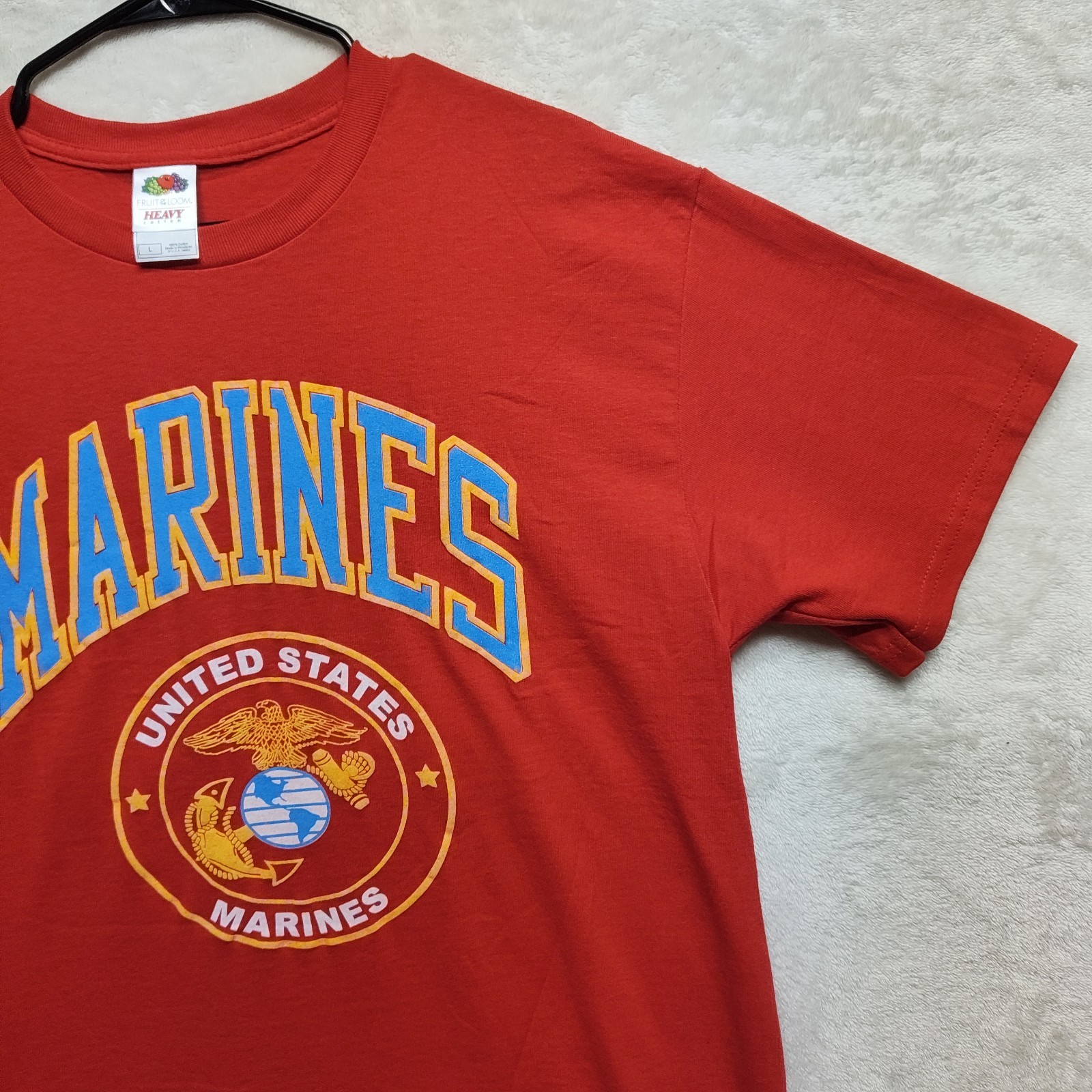 NWOT Vintage United States Marines T Shirt Red Mens Large FOTL Heavy Cotton Y2K