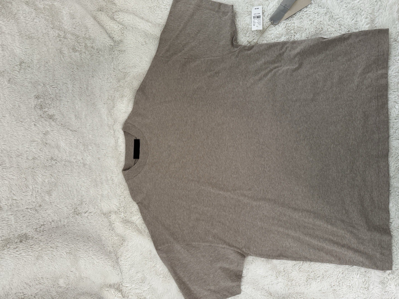 Essentials Fear of God Core Heather Cotton Jersey Men’s Logo T-Shirt Size 2XL