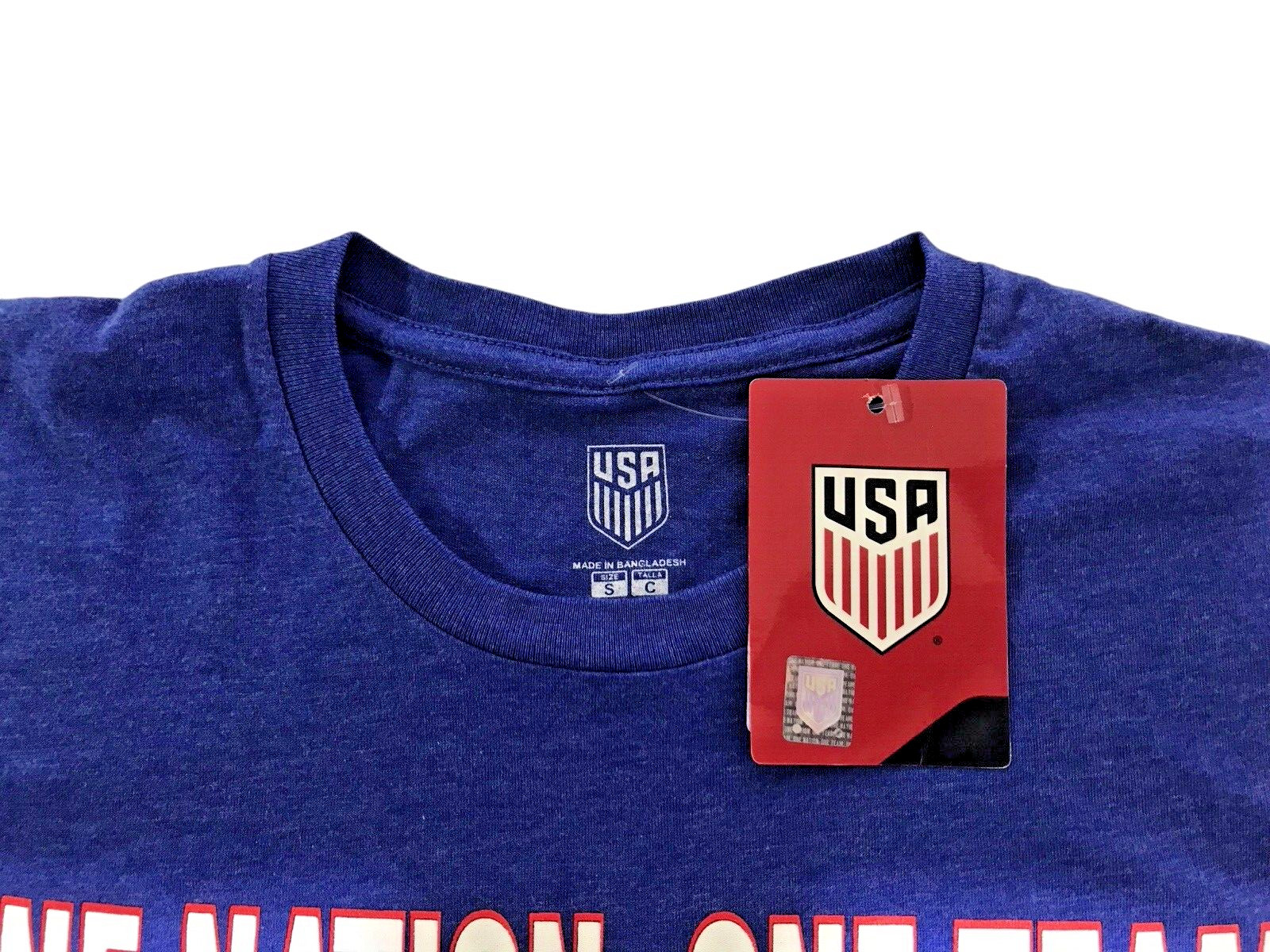 united States Soccer Federation USA Short Sleeve Slogan T-Shirt USSF269CT Size S