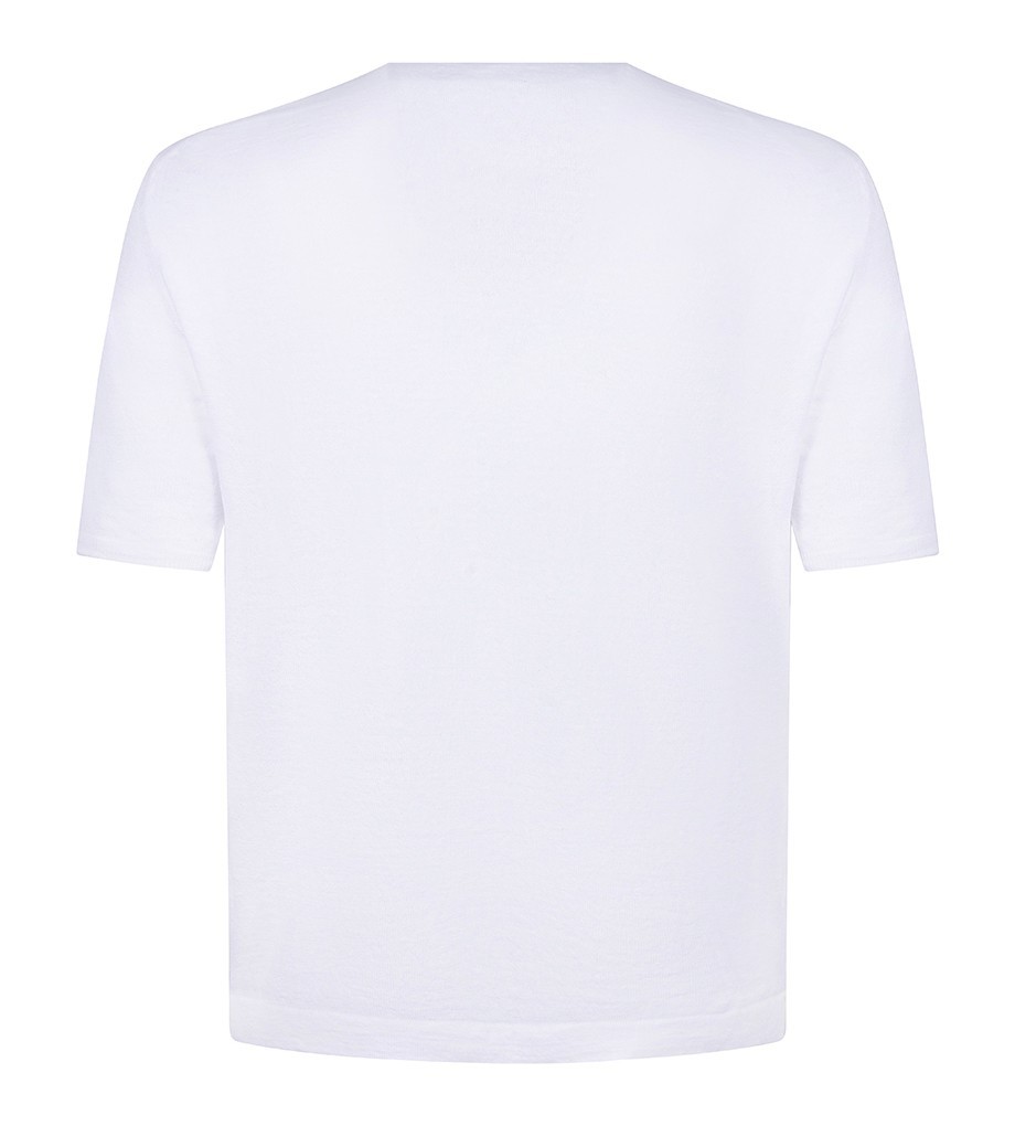 STILE LATINO t-shirt linen cotton EU 52 US 42 white normal fit