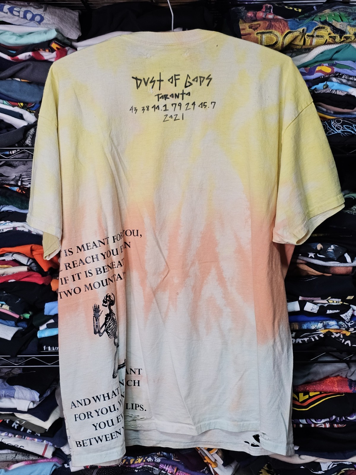 Dust OF Gods Mens XL Rare Graphic Design 1 Of 1 Distressed Tee Shirt Designer