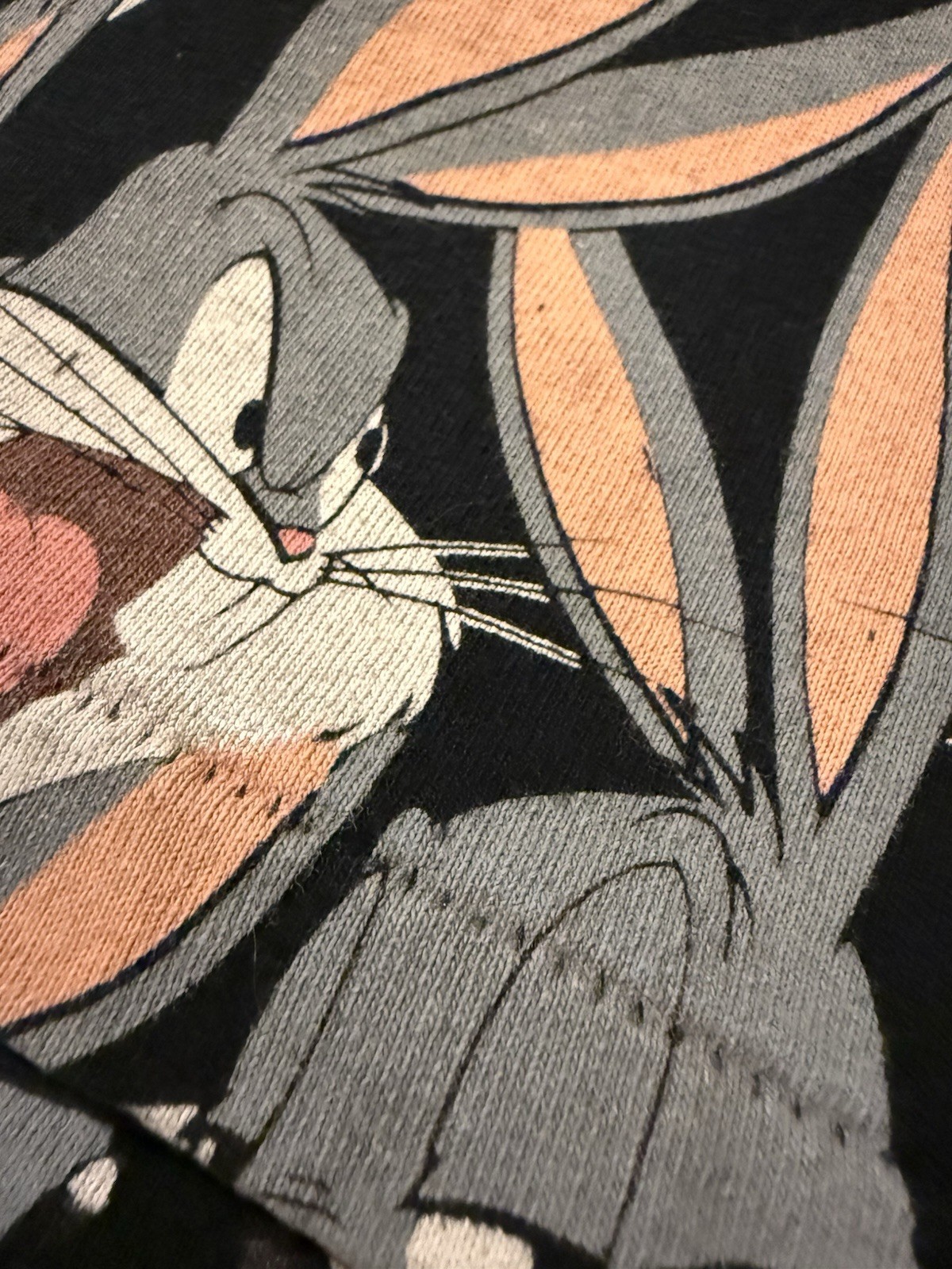 Vintage 1992 Bugs Bunny Looney Tunes AOP T-shirt Large Wild Oats Made in USA