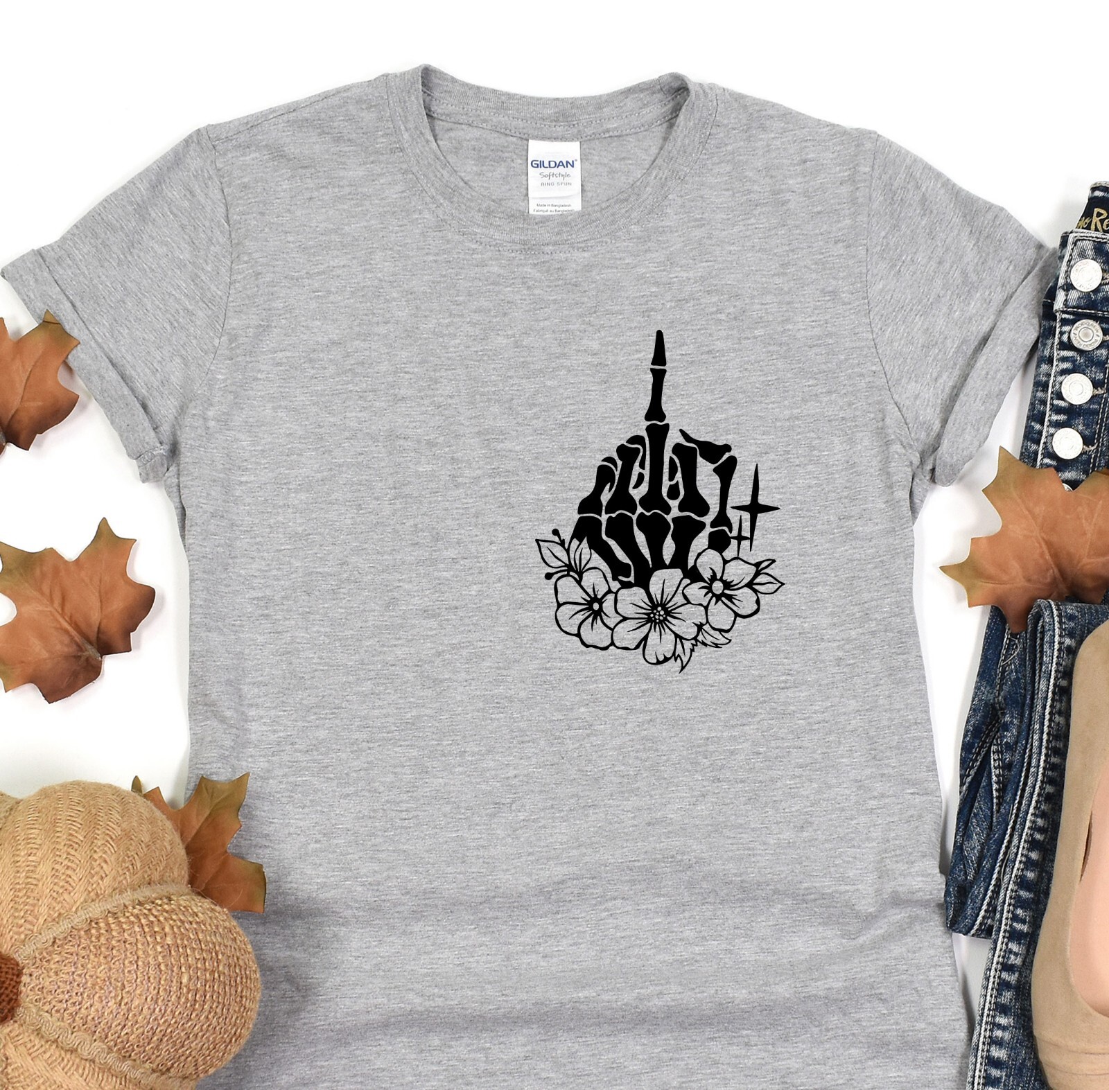 Surviving Purely Out Of Spite Shirt, Skull Floral Tee, Positive Vibes T-Shirt