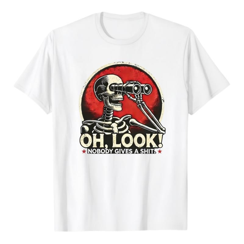 “Oh Look! Nobody Gives A Shi..” Funny Graphic Print T-Shirt for Men Women