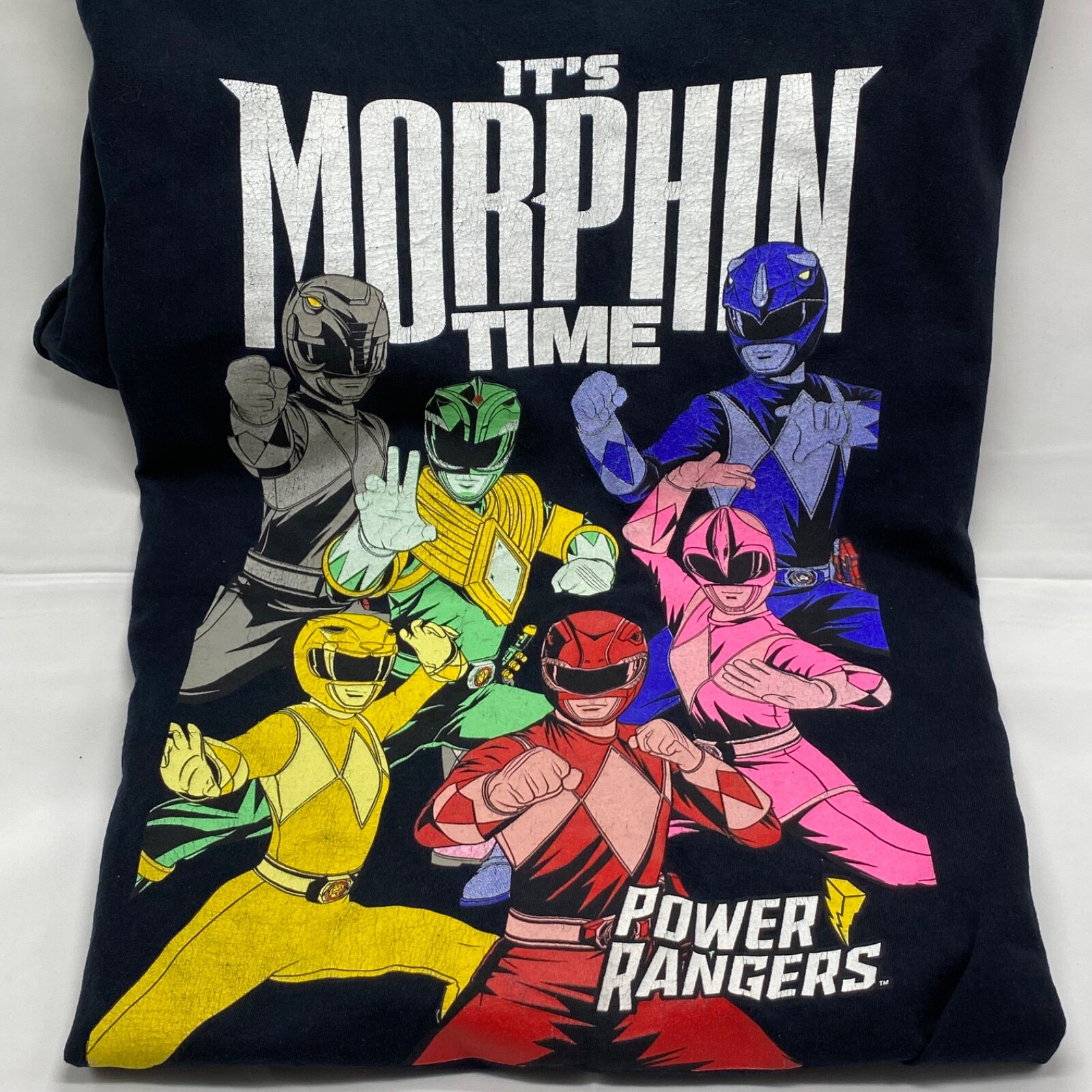 Mighty Morphin Power Rangers Graphic Print T shirt Size 2XL