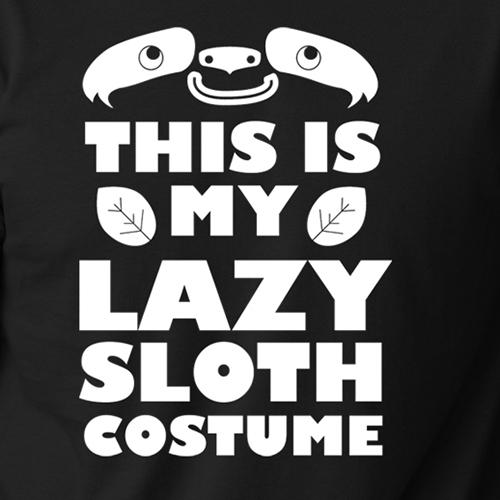THIS IS MY LAZY SLOTH COSTUME funny Halloween easy party animal T-Shirt