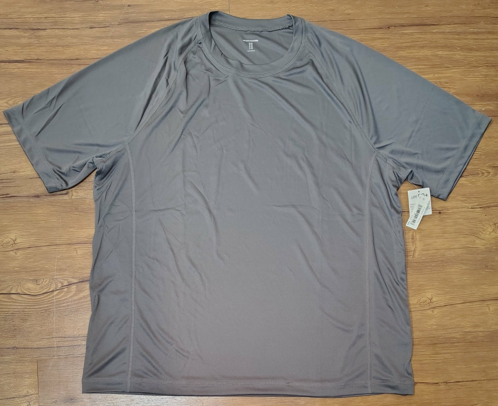 Amazon Essentials Men’s Slim-Fit Short-Sleeve Quick-Dry UPF 50 Swim Tee Gray XXL