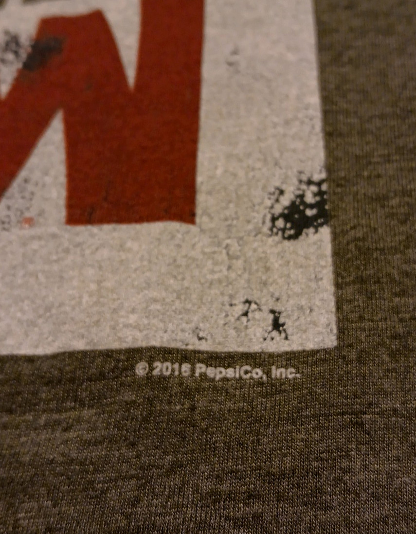 2016 2XL Tee Luv Distressed Drink Mountain Dew Graphic Soda Collector T Shirt
