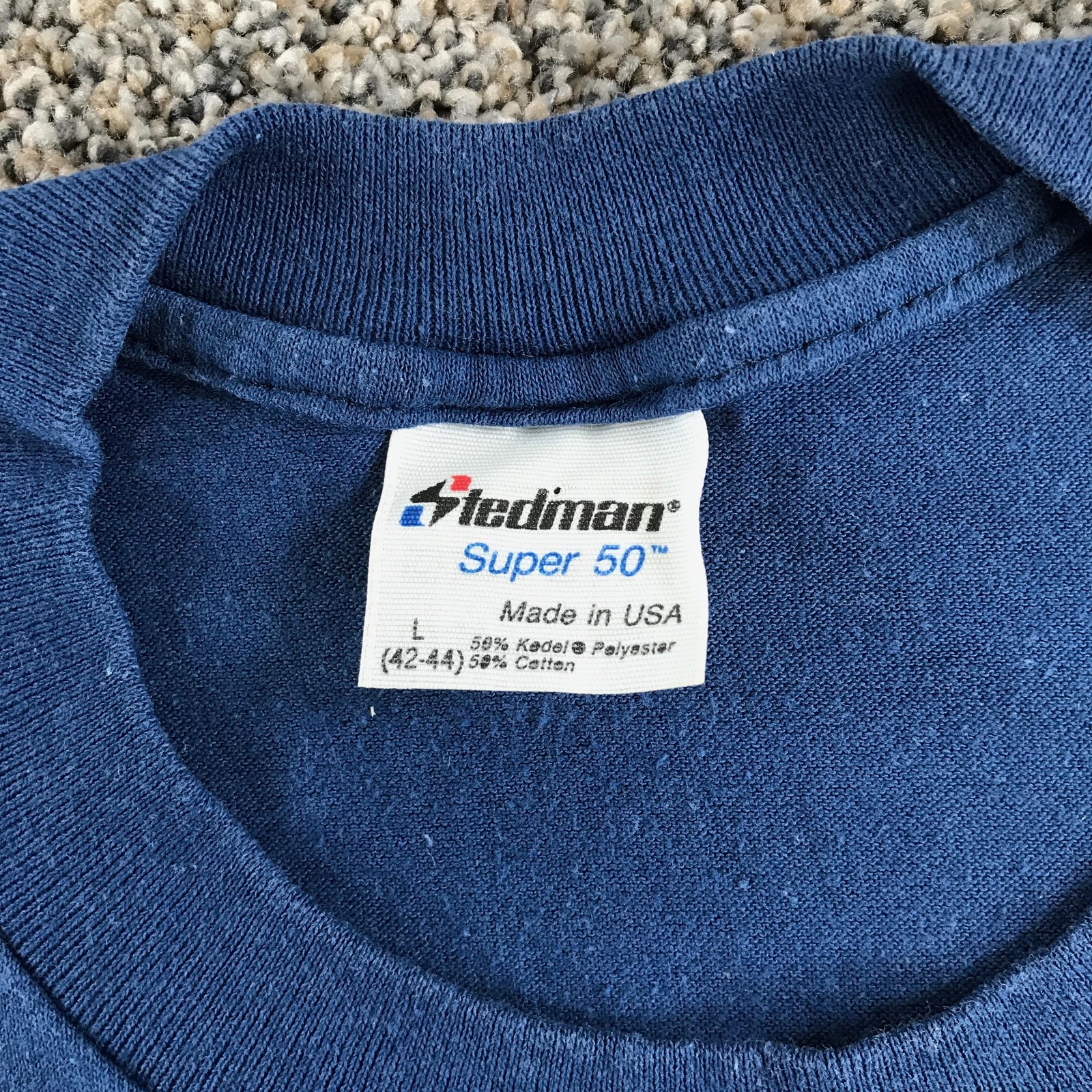 Vintage Thistledown Horse Racing Track T Shirt Mens Large Blue Purple Graphic