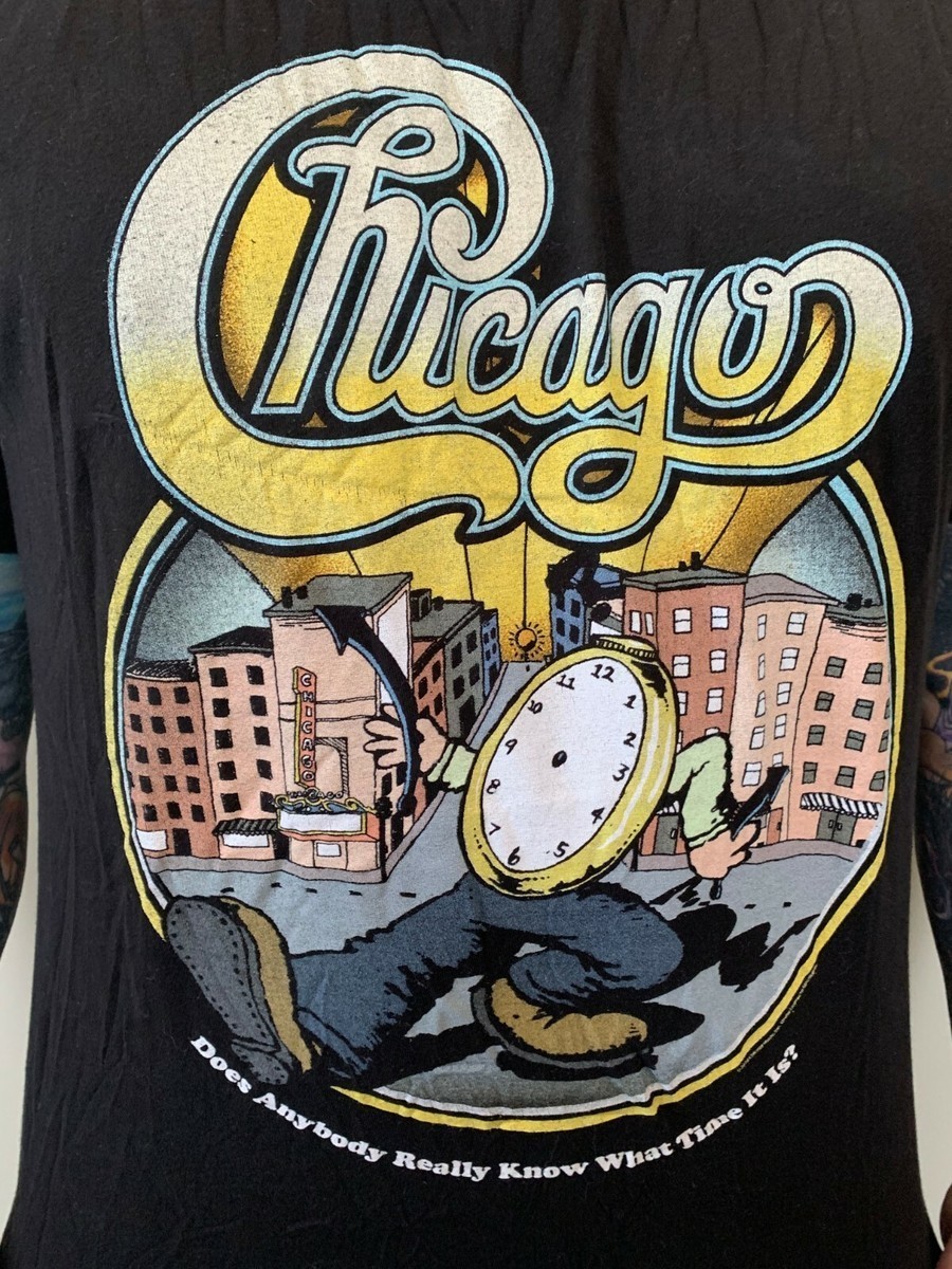 Chicago Band Classic Rock Logo Vintage Graphic Tee