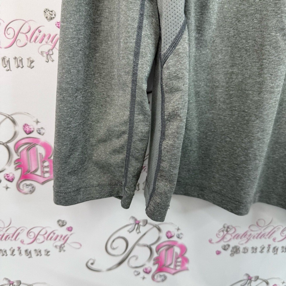 Nike long sleeve shirt dri fit grey silver Pro Combat Men’s Long Sleeve Gray Tee
