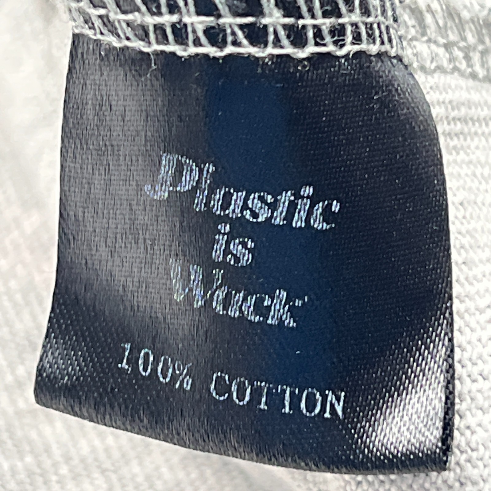 Plastic is Wack Reach Tee Men’s Medium Graphic AOP Eco Clean Earth Crew Shirt