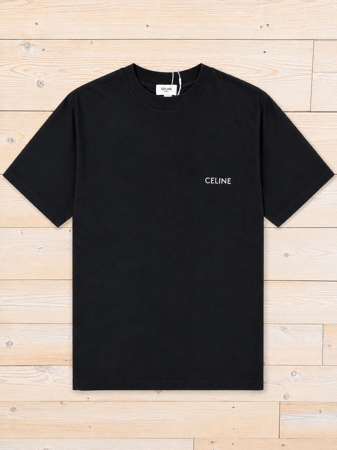 Celine Chest logo black t-shirt – Men’s – L – Authentic NWT