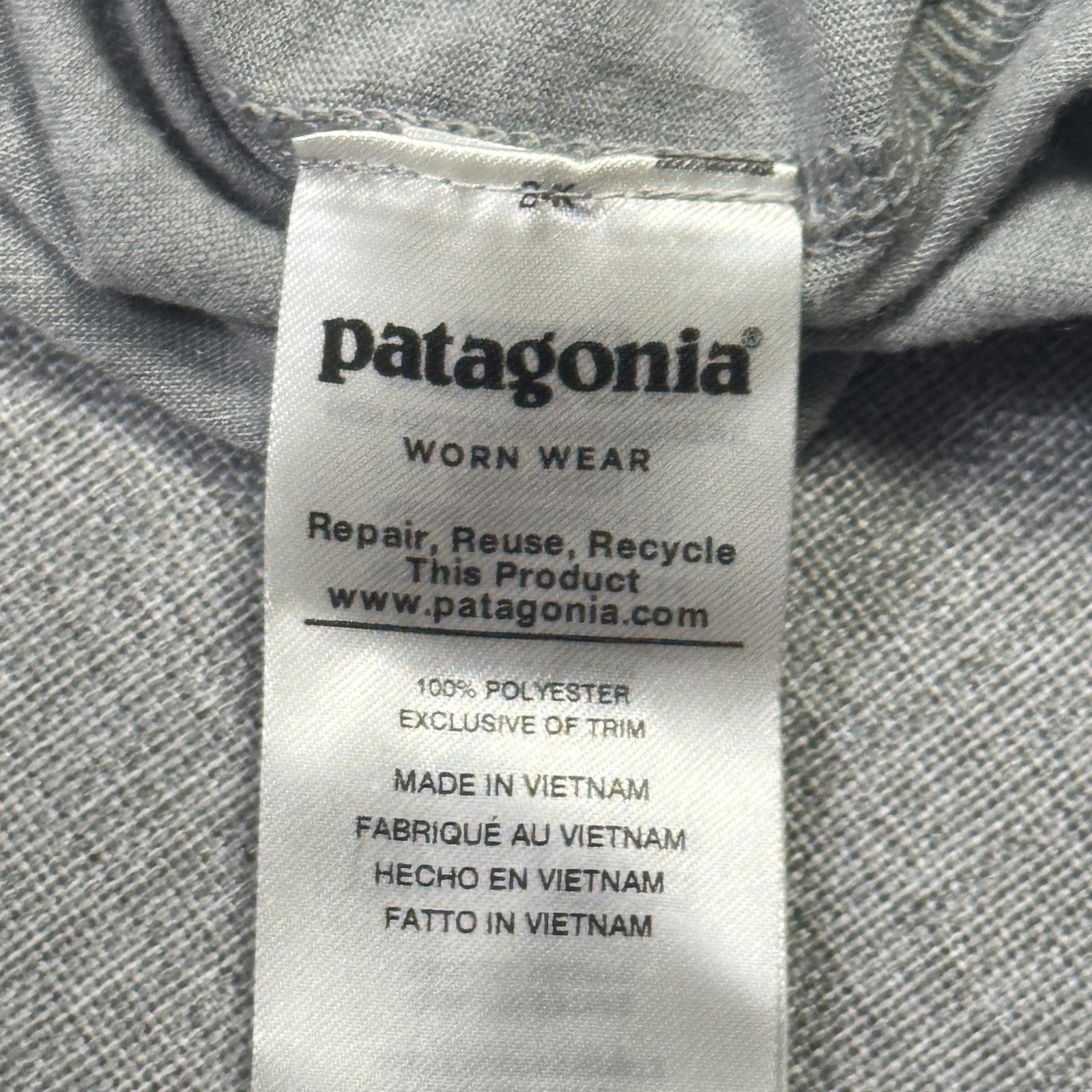 Patagonia Capilene Cool Trail T-Shirt Mens Large Gray Polyester Lightweight