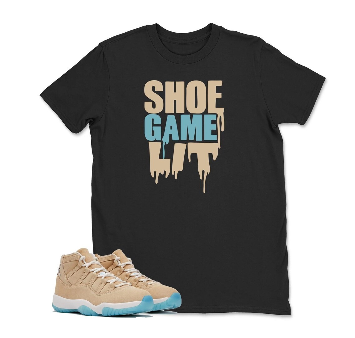 Shoe Game Lit JD 11 H-Town Shirt to Match, BLACK/WHITE