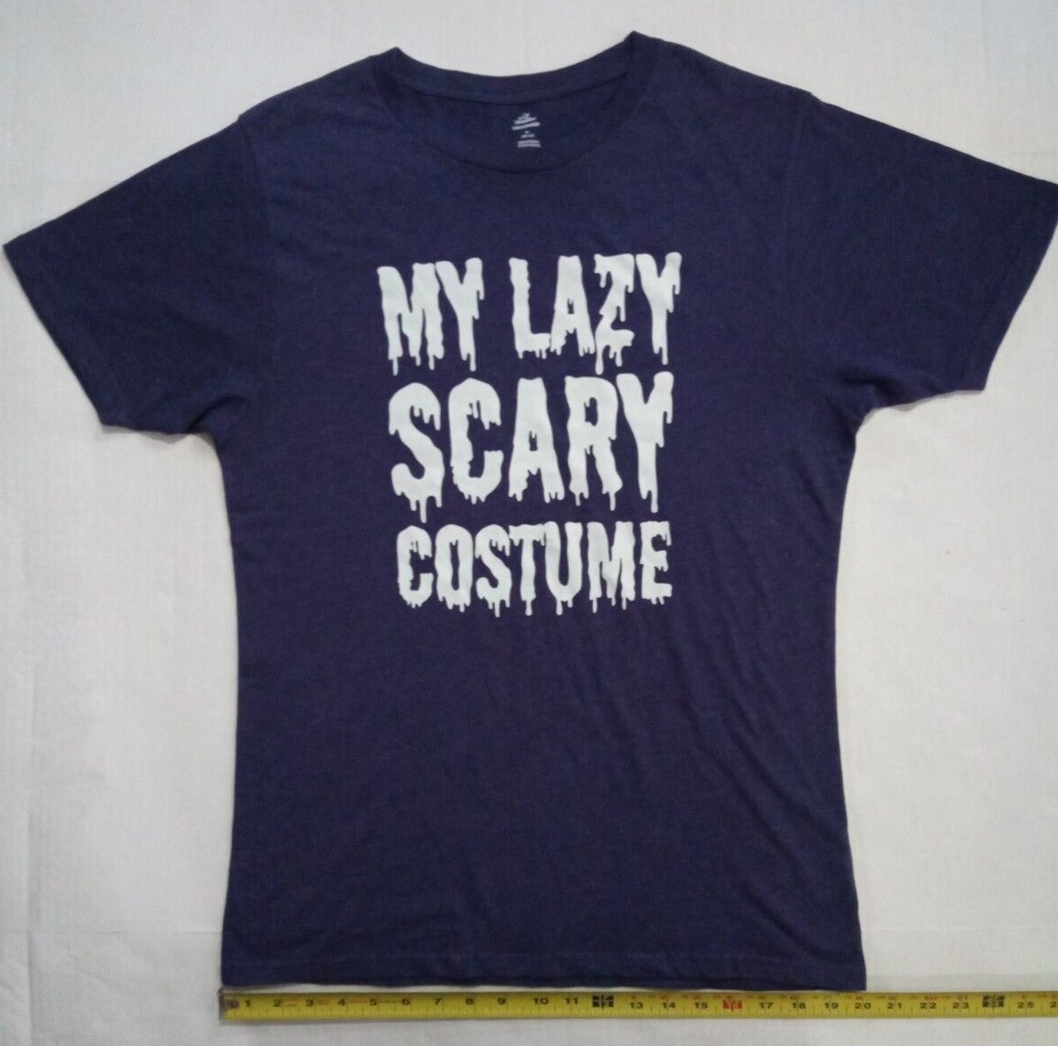 My Lazy Scary Costume Halloween Print Purple T-shirt Size M (38-40)