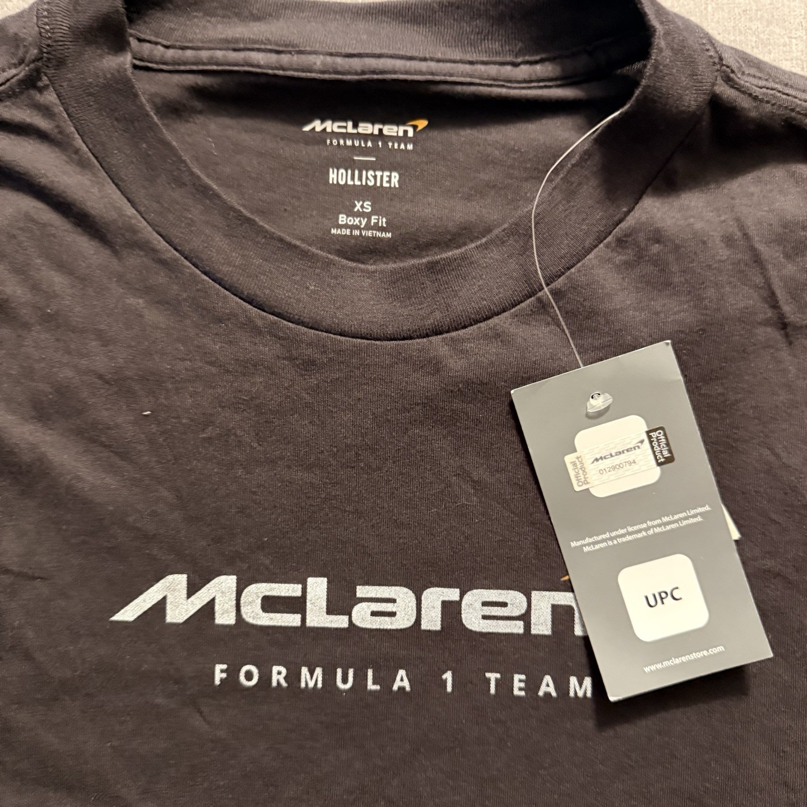 McLaren Formula 1 Team Shirt Hollister XS Las Vegas Graphic Tee F1 Racing NWT
