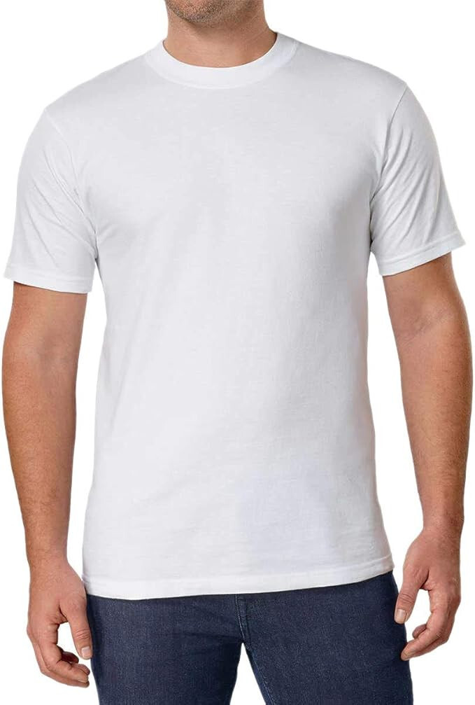 Kirkland Signature Men’s Crew Neck T-Shirts | White | Small