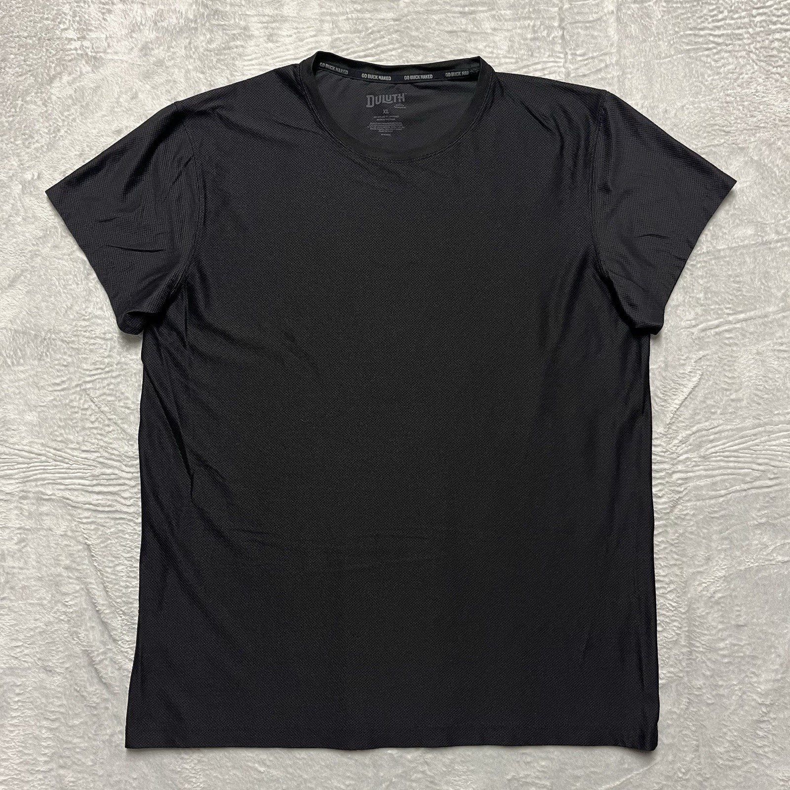 Duluth Undershirt Mens XL Black Go Buck Naked Performance Wicking Crew Neck