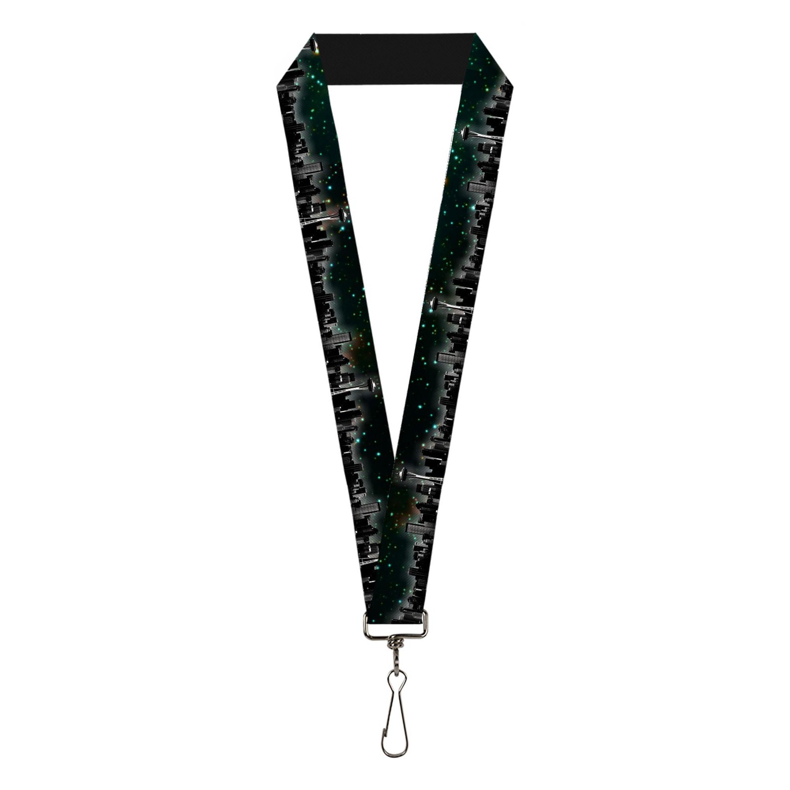 1.0 Inch Lanyard Seattle Vivid Skyline Space Dust ID Badge Holder Strap