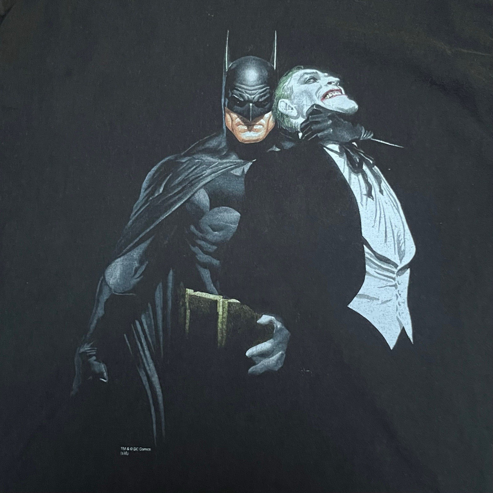Batman Joker DC Comics Graphitti Hanes Mens L Black Graphic Cotton T-Shirt