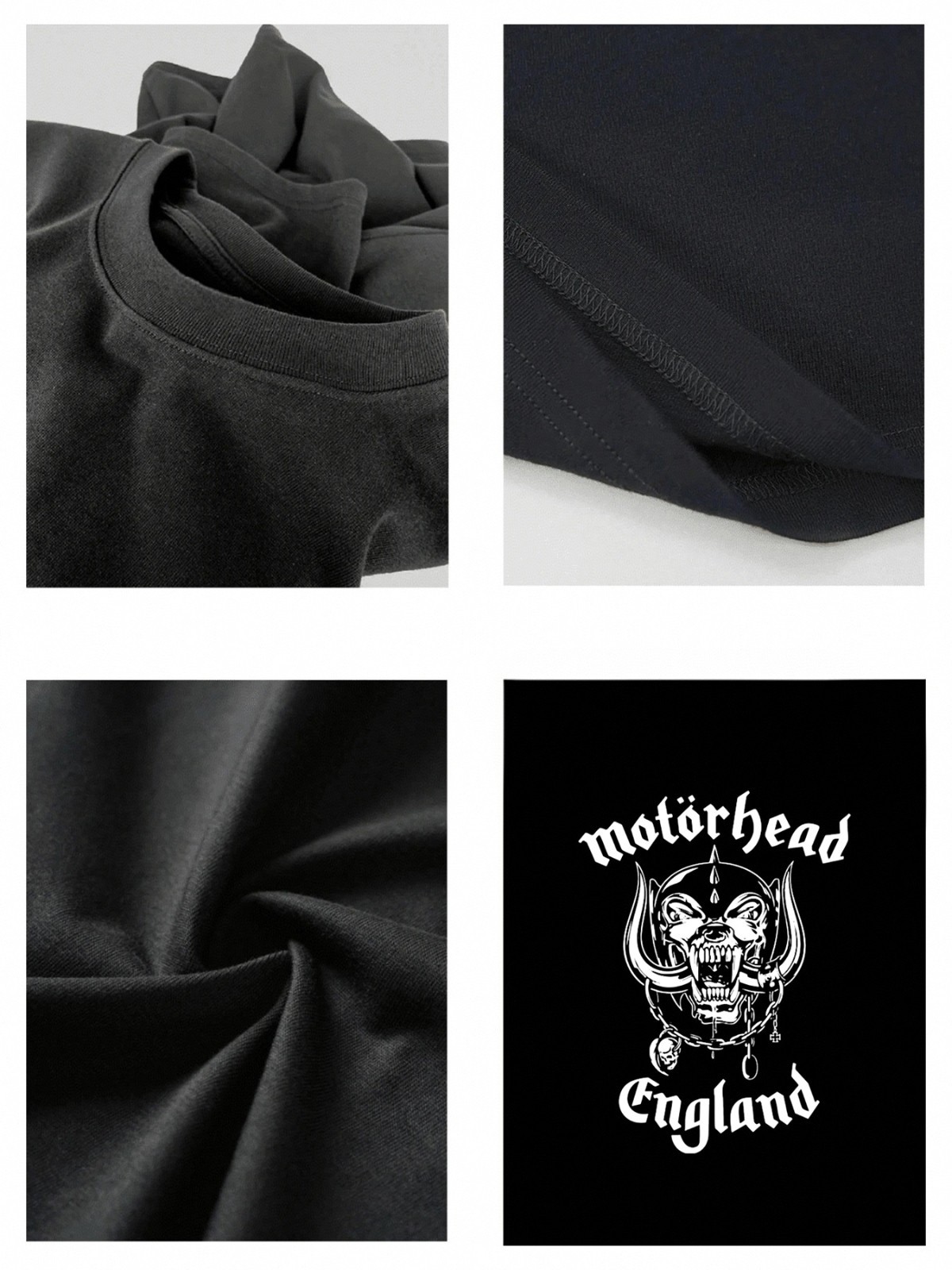 Motorhead England Band Graphic Tee Rock Music Casual Short Sleeve T Shirt