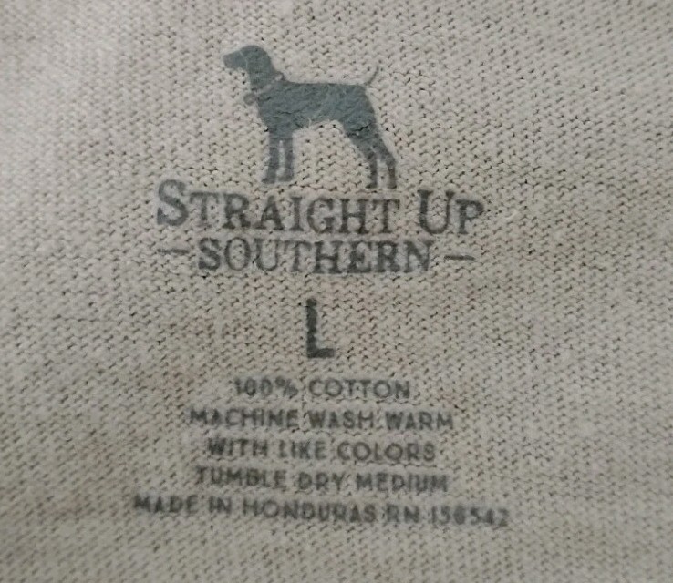 Mens Straight Up Southern Country Roads Truck T-shirt, Large Beige