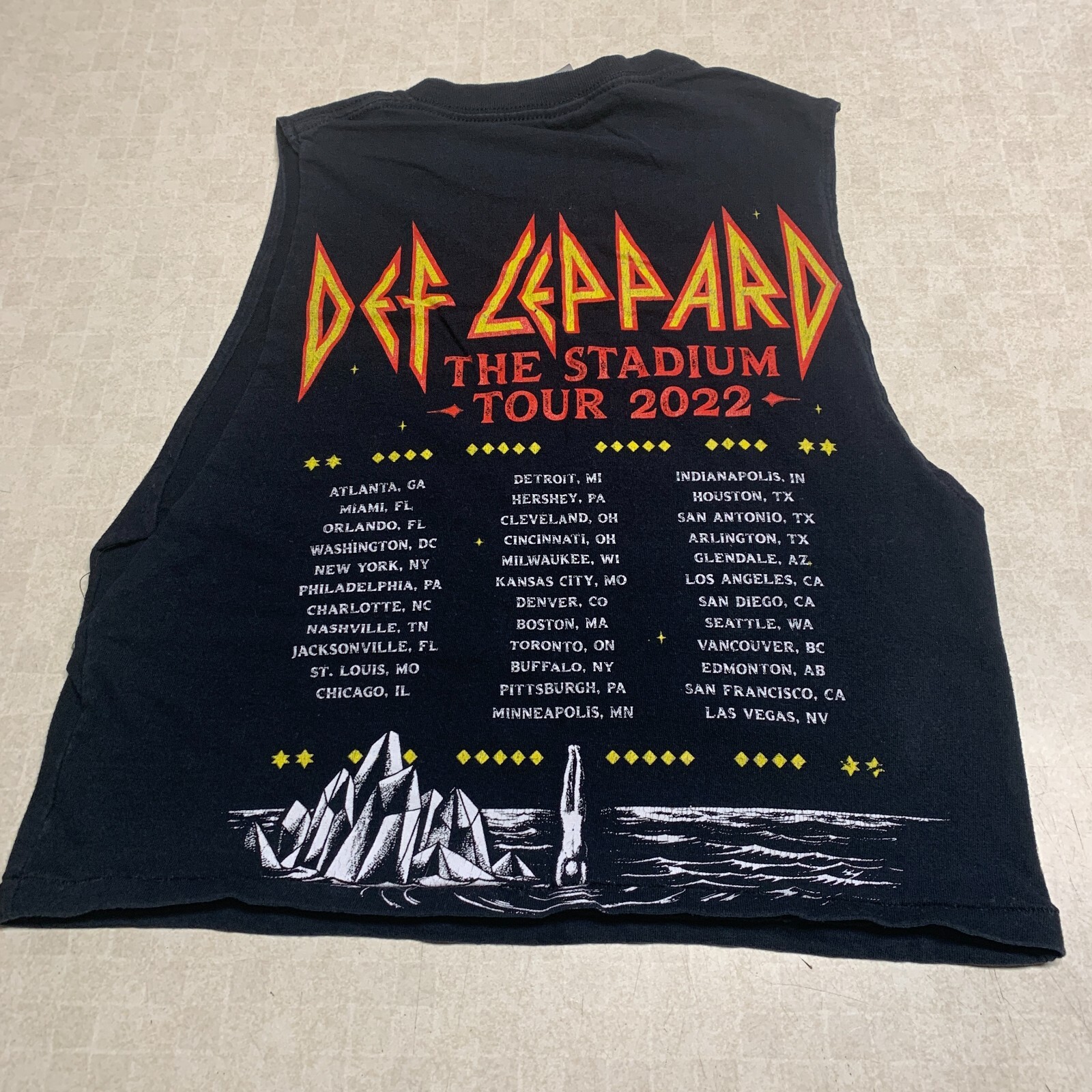 Def Leppard Diamond Star Halos The Stadium Tour 2022 Women’s Tank Top Double Sid