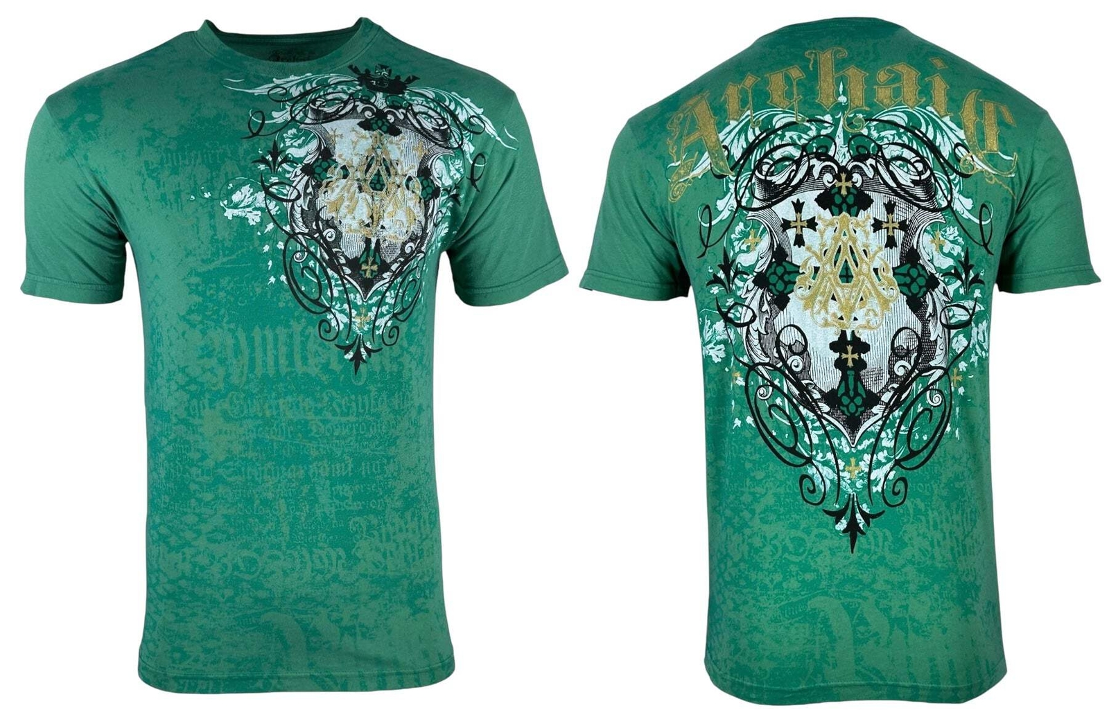 Archaic by Affliction Men’s T-Shirt Acle Biker Cross Y2K S-5XL